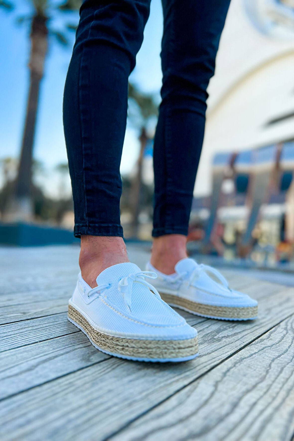 Pabucmarketi Espadril Erkek Günlük Ayakkabı Beyaz