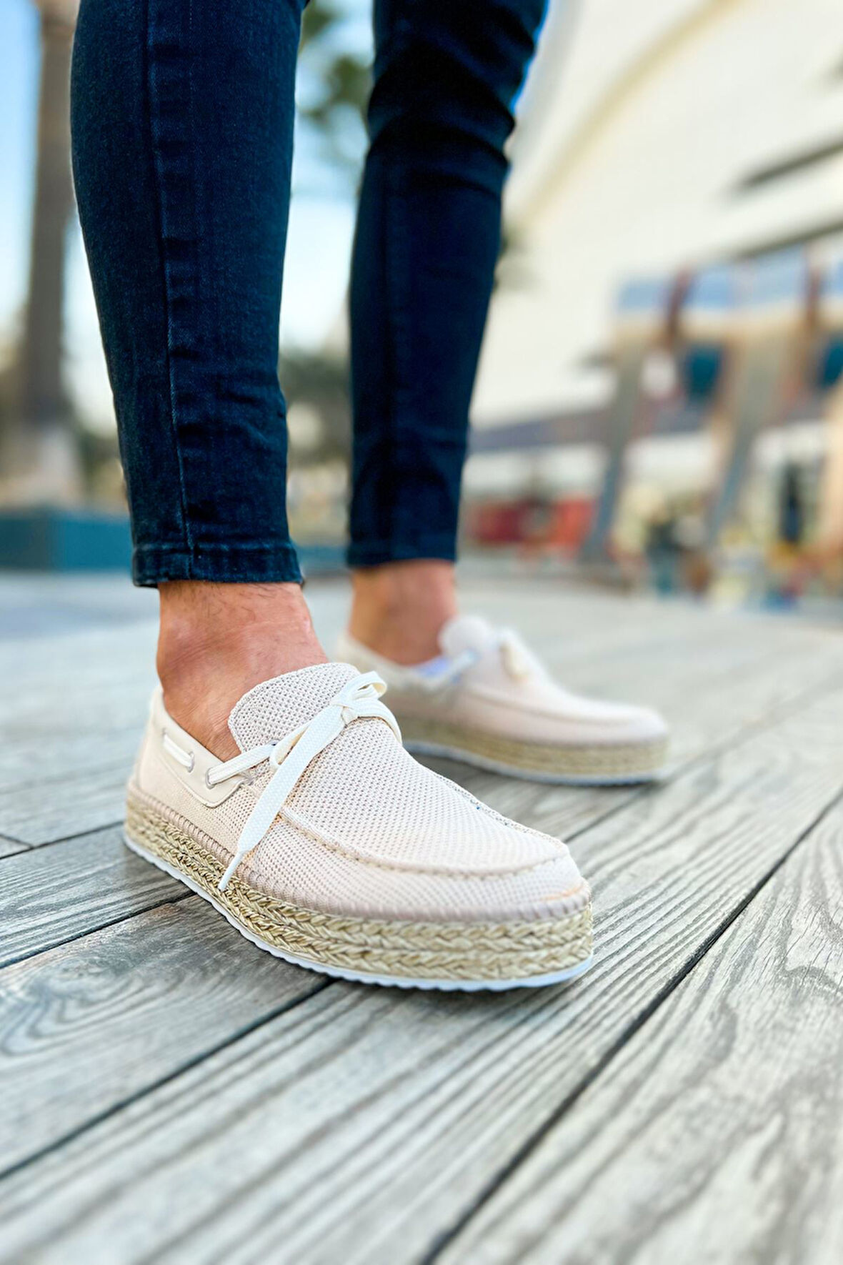 Pabucmarketi Espadril Erkek Günlük Ayakkabı Bej