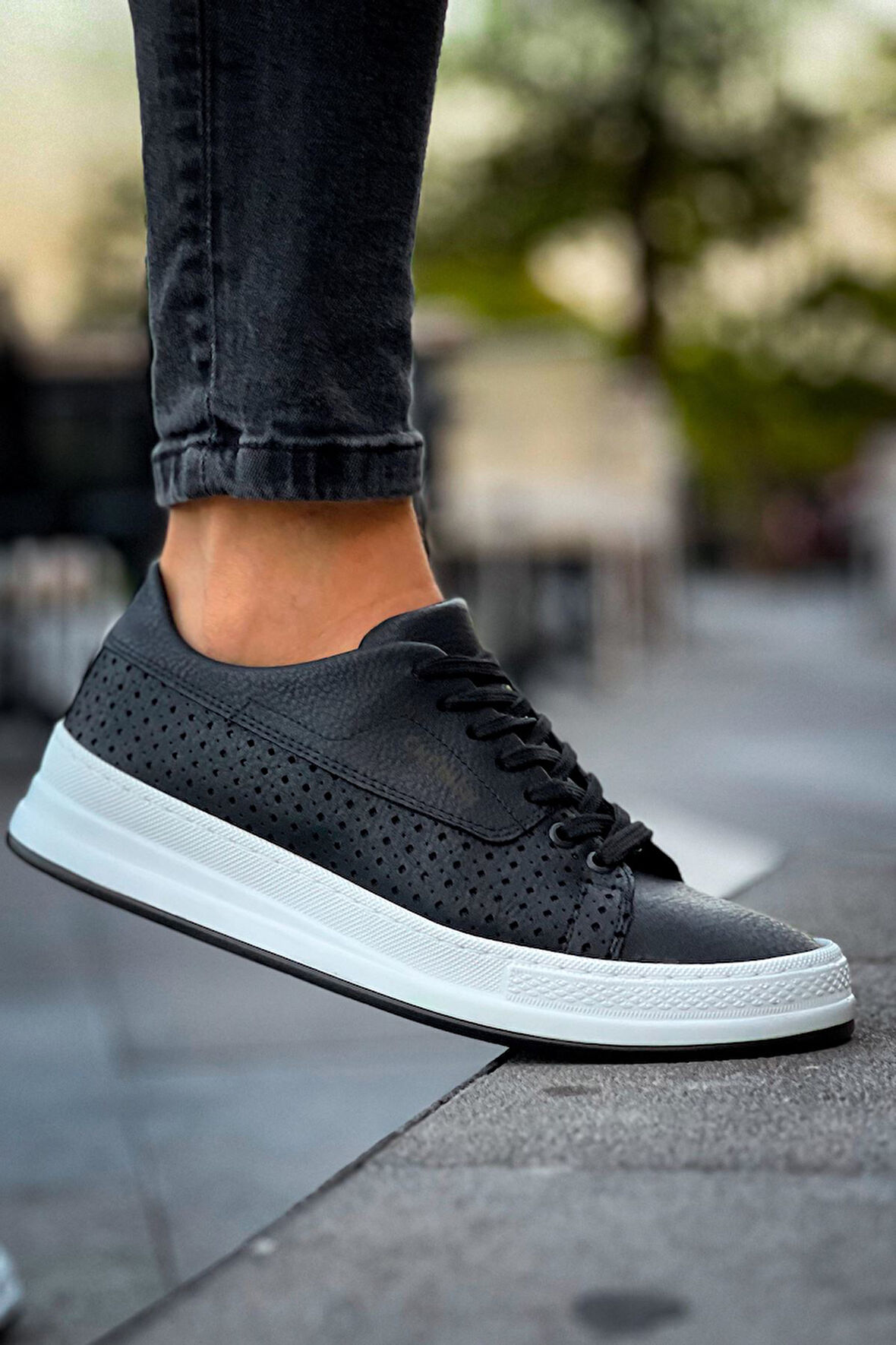 Pabucmarketi Bağcıklı Erkek Günlük Ayakkabı Siyah