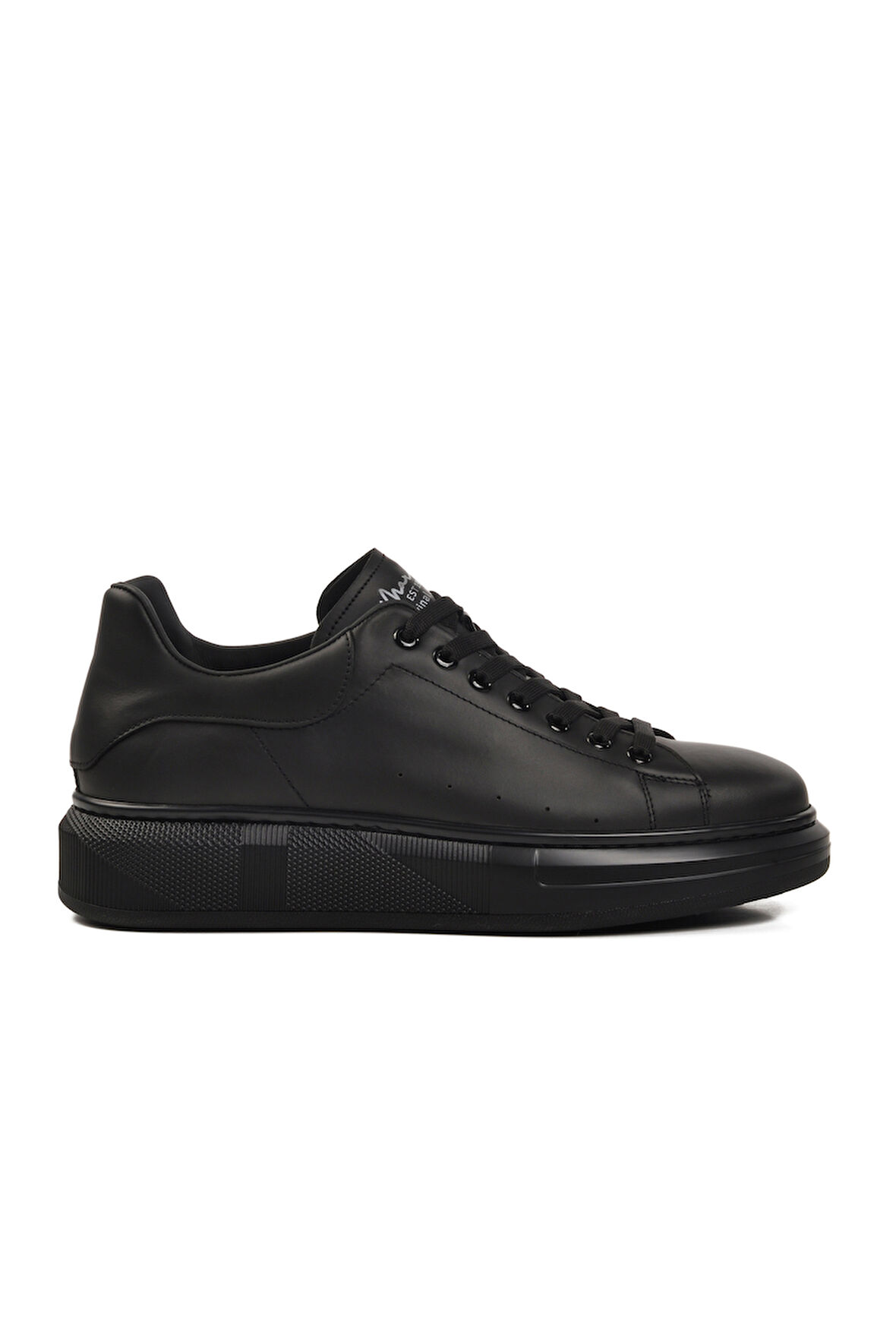 Marcomen Siyah Hakiki Deri Erkek Sneaker