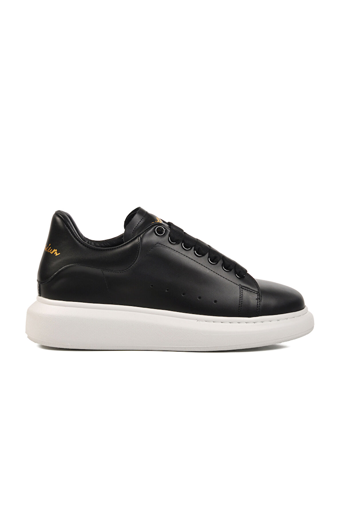 Aspor Siyah Beyaz Hakiki Deri Erkek Sneaker Premium