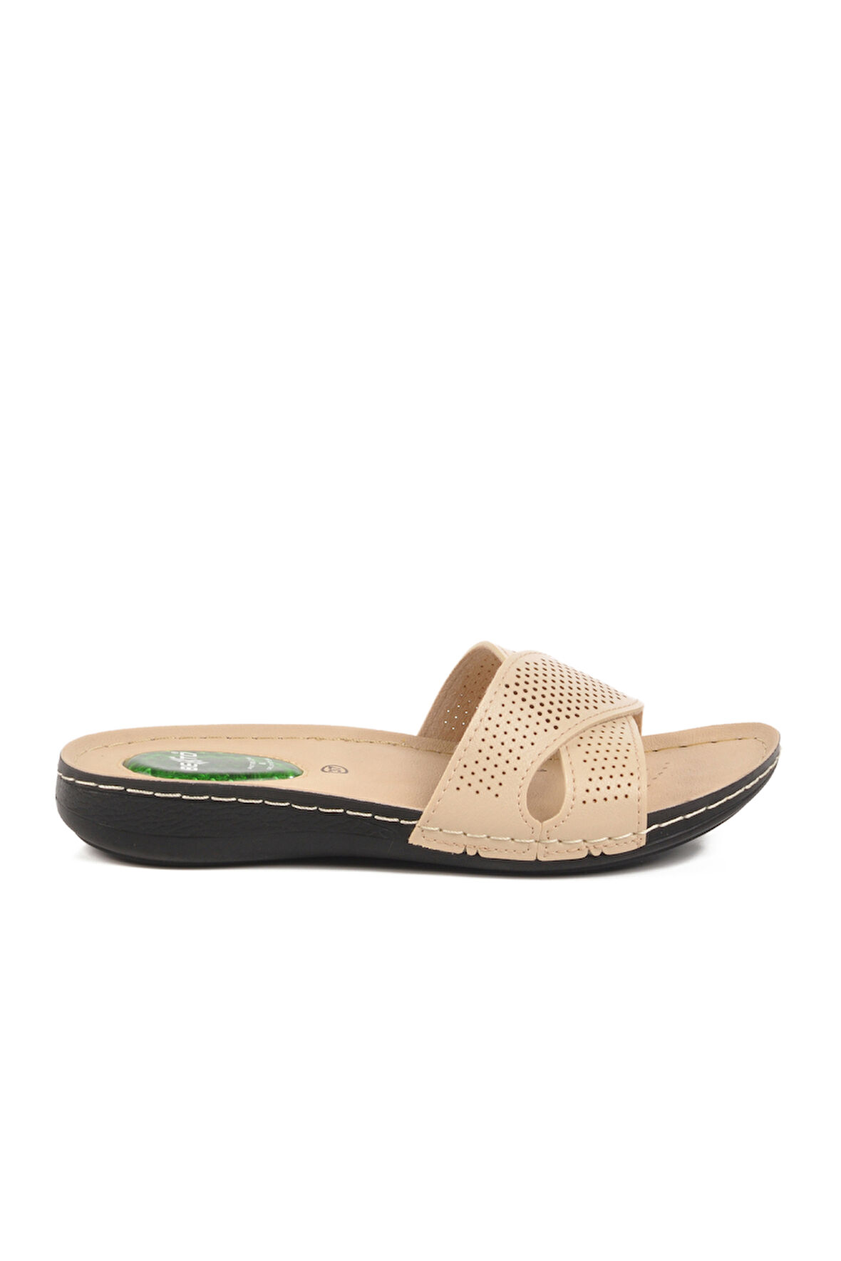 Aspor Bej Jel Taban Anatomik Kadın Düz Terlik