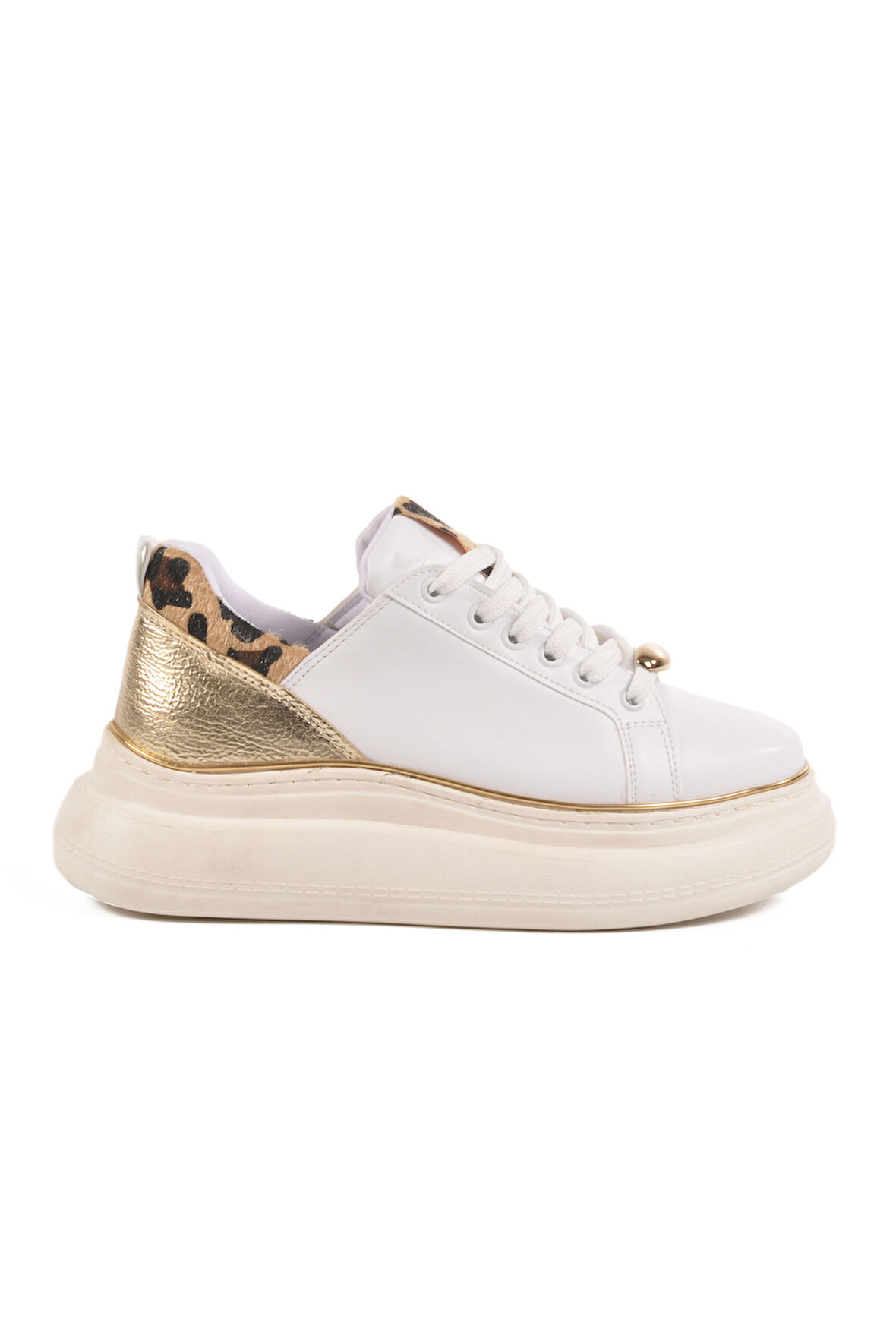 Aspor Beyaz Kalın Taban Kadın Sneaker