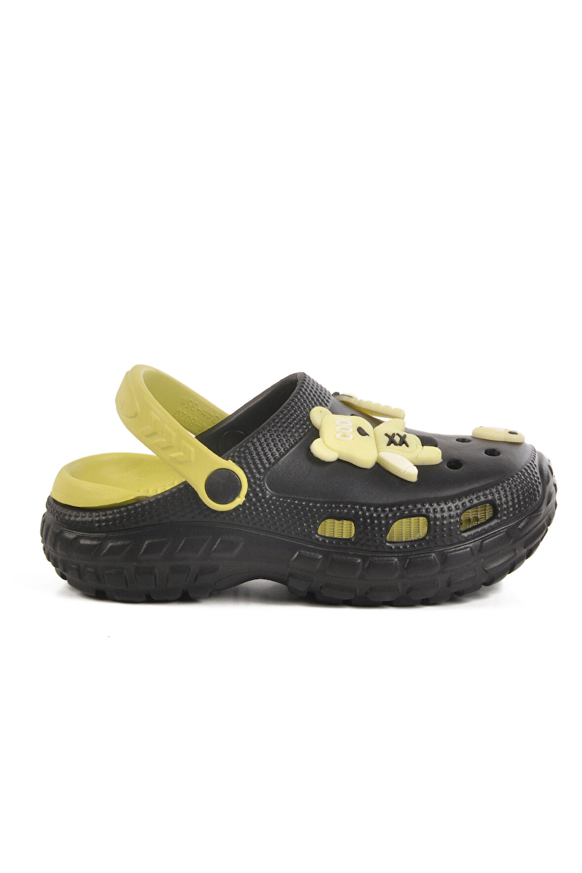 Aspor Siyah Eva Unisex Çocuk Sabo Terlik