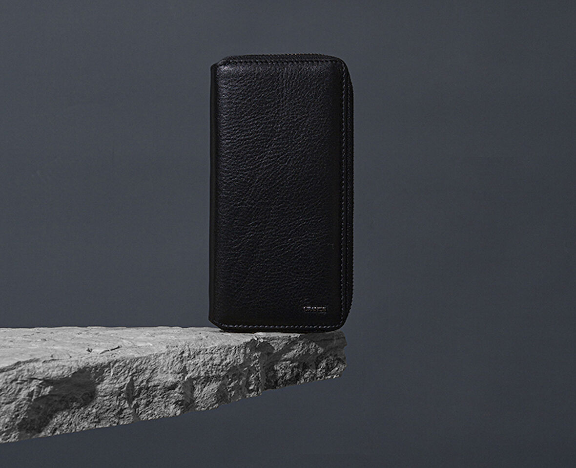 Grande Siyah Hakiki Deri Erkek Cüzdan