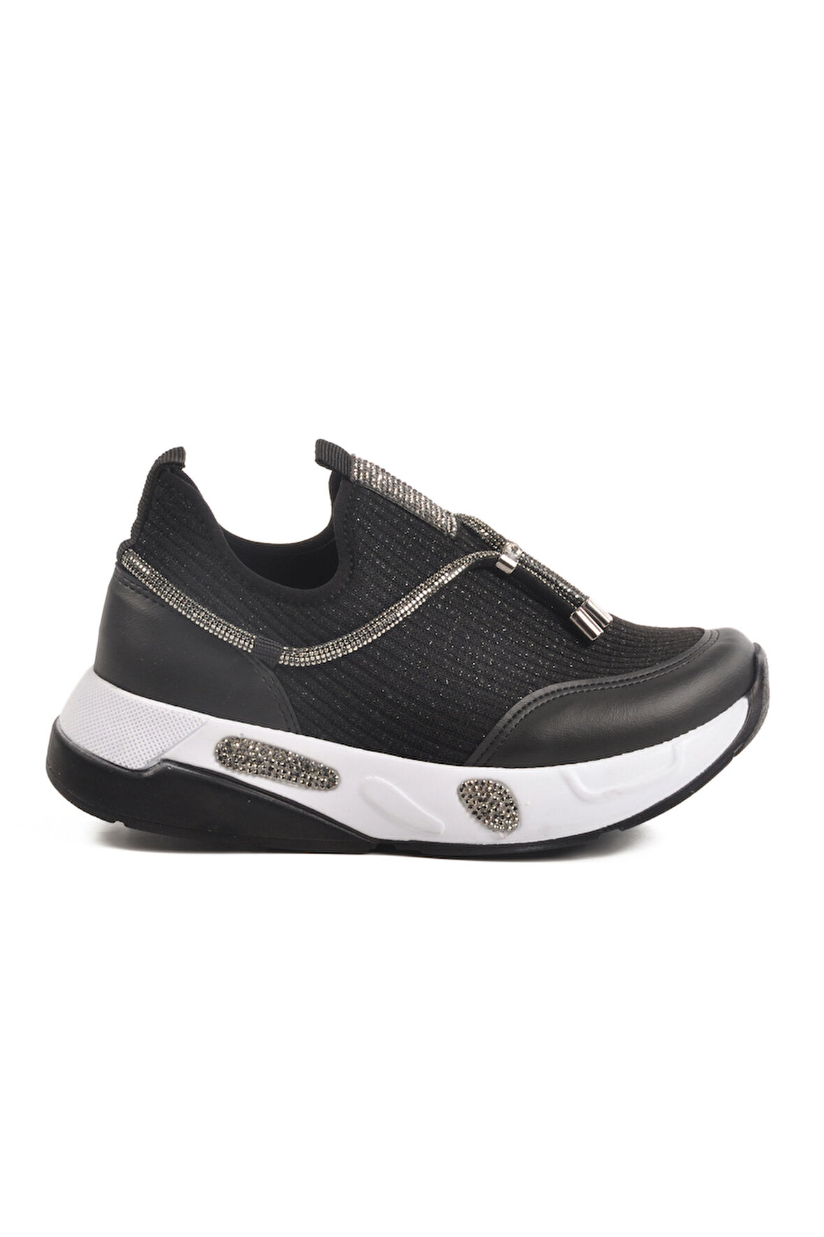 Aspor Siyah Taş İşlemeli Kadın Sneaker