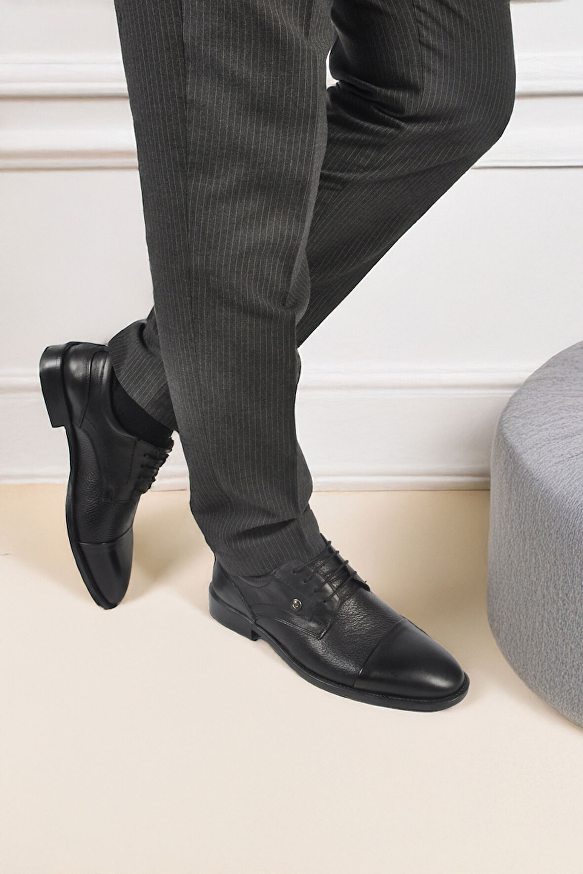 Pierre Cardin Siyah Hakiki Deri Erkek Klasik Ayakkabı