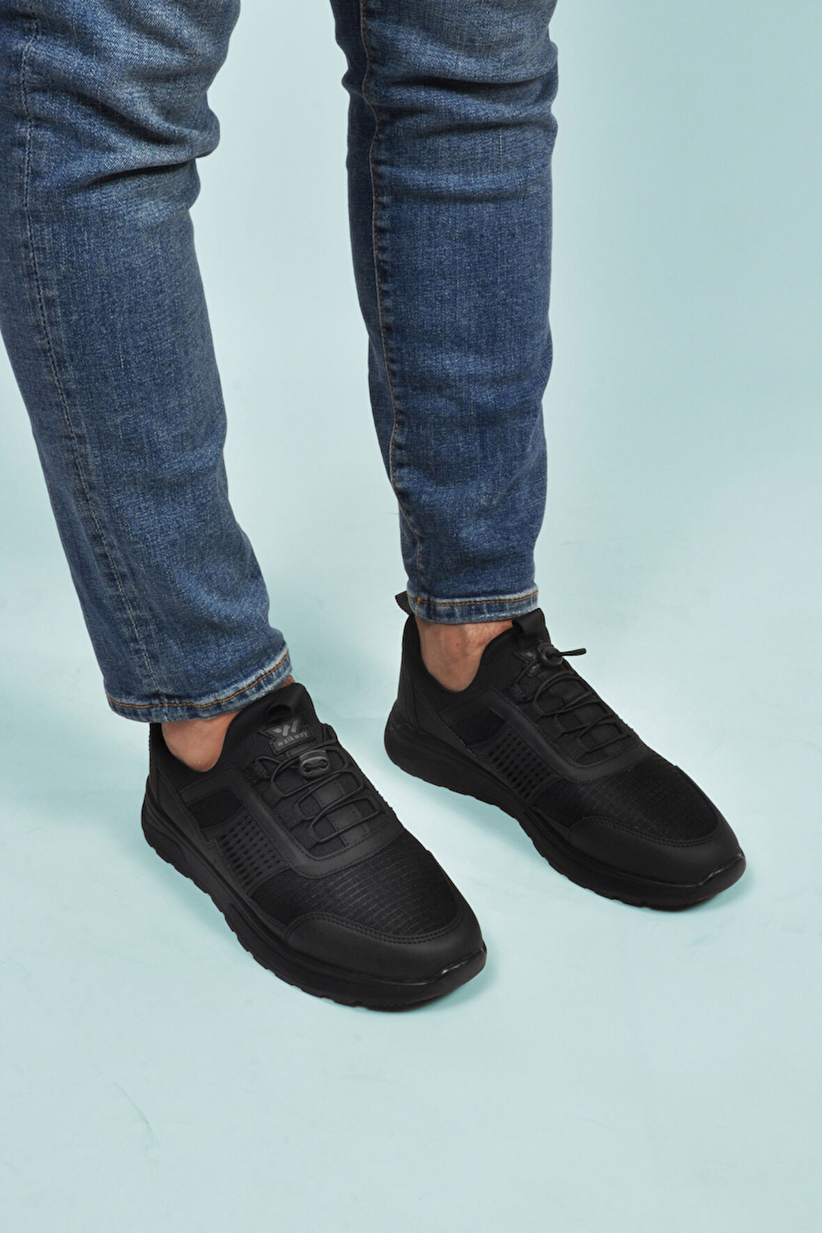 Walkway Siyah Kilit Bağcıklı Erkek Spor Ayakkabı