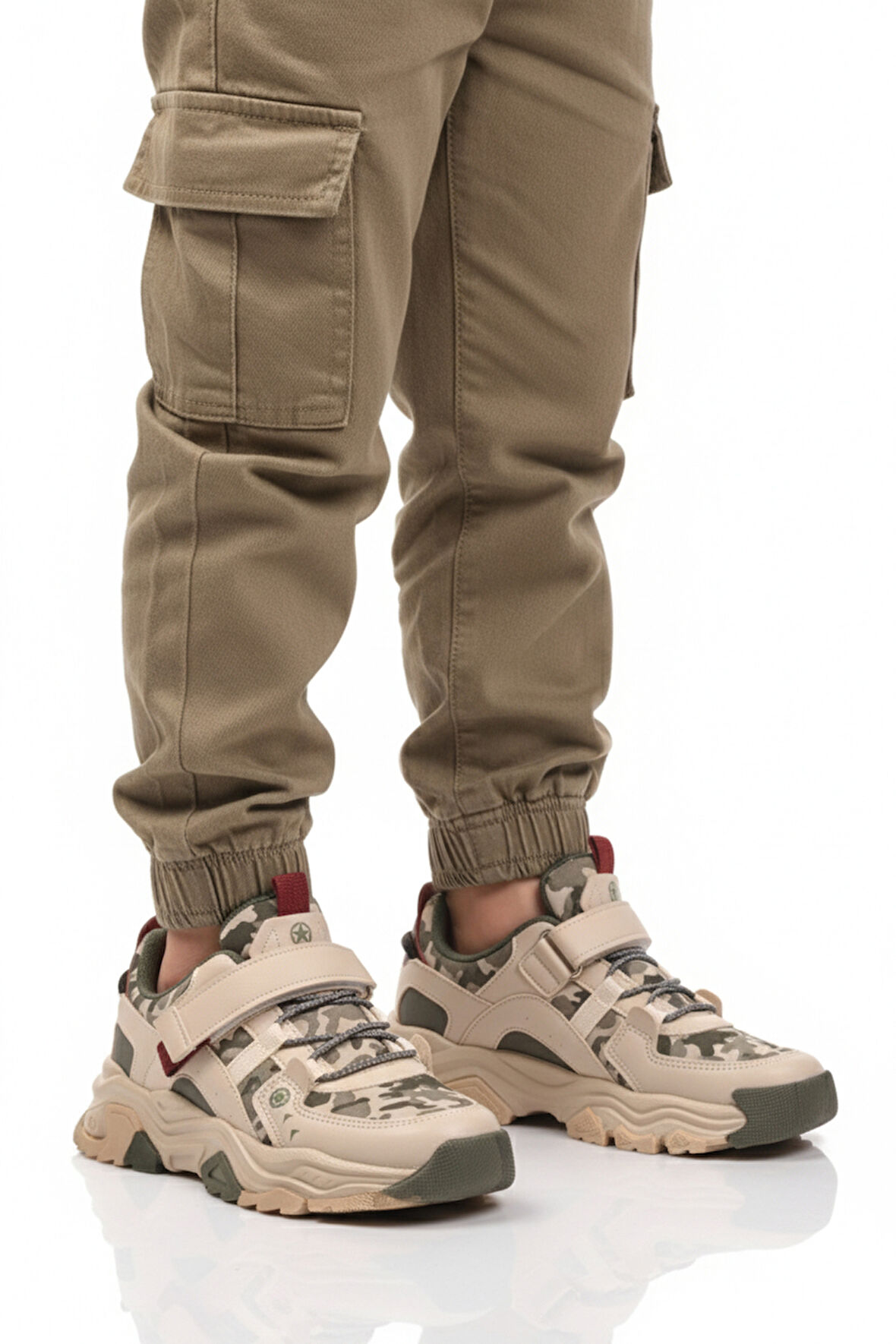 Pepino Krem Cırtlı Erkek Çocuk Spor Ayakkabı