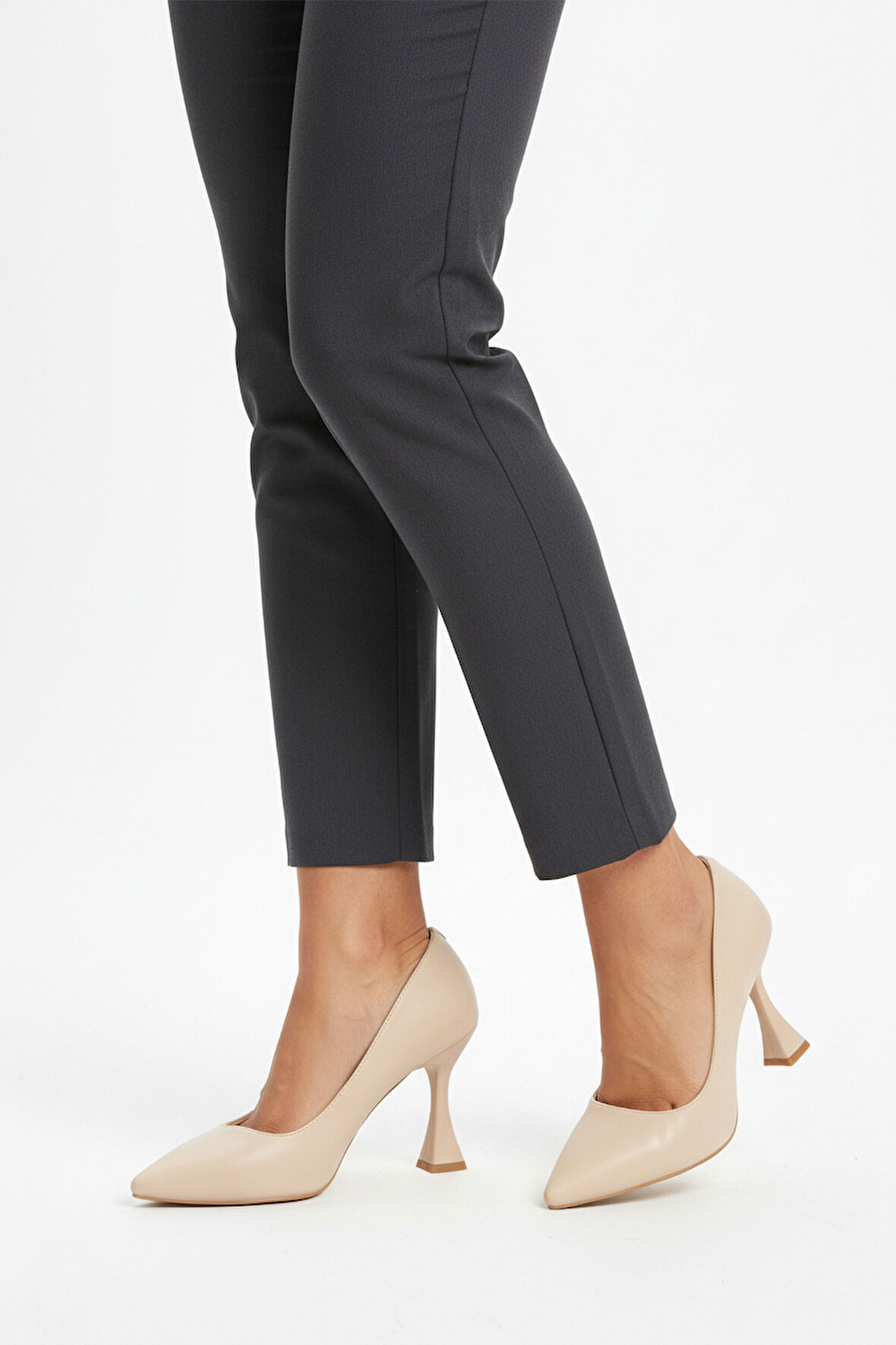 Aspor Bej Kadın Topuklu Ayakkabı