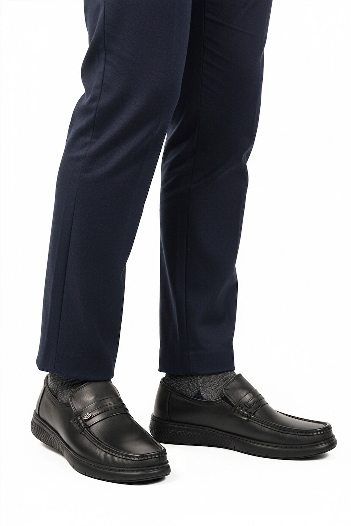 Aspor Siyah Hakiki Deri Erkek Casual Ayakkabı