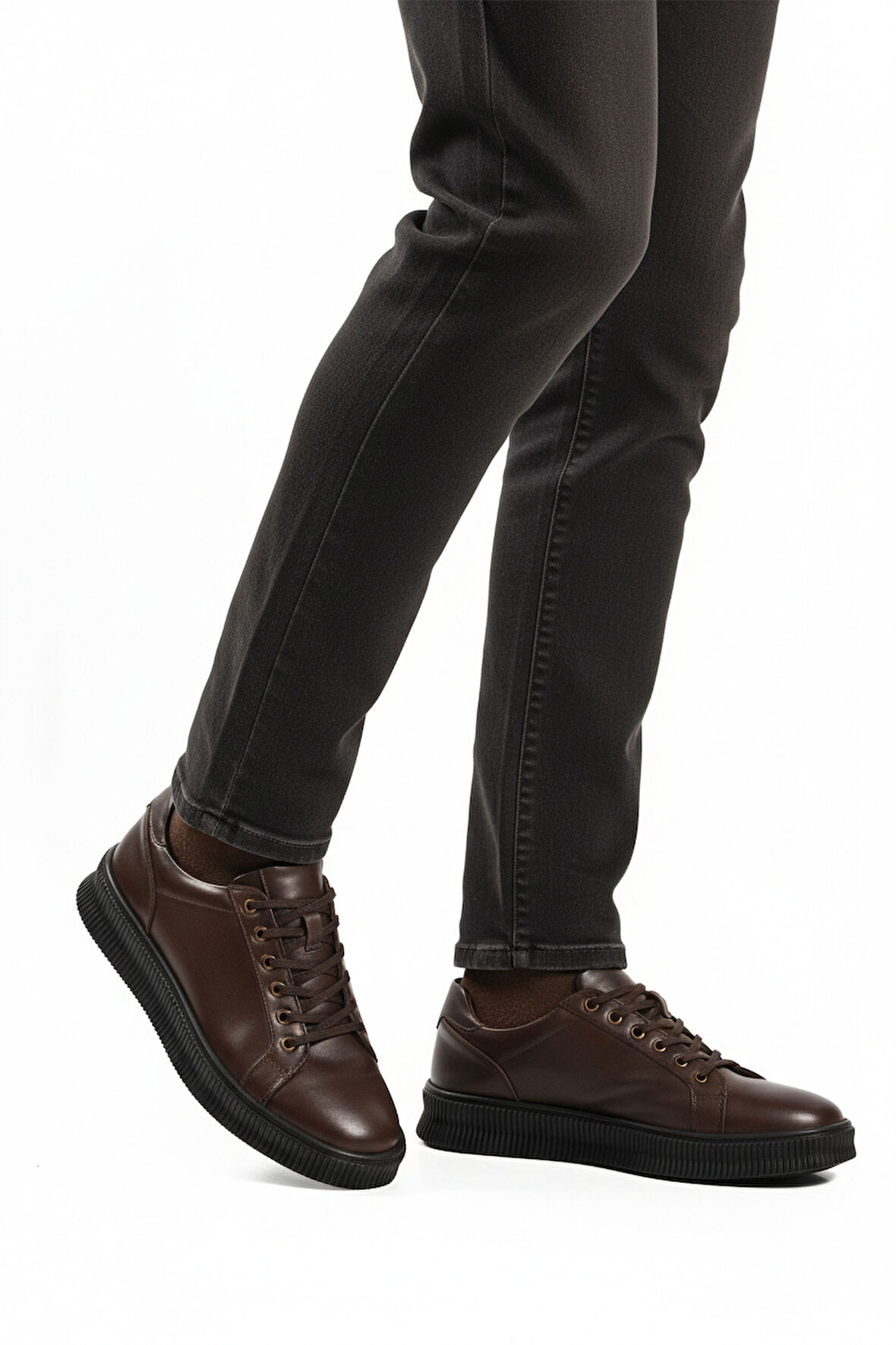 Aspor Kahve Hakiki Deri Bağcıklı Erkek Casual Ayakkabı