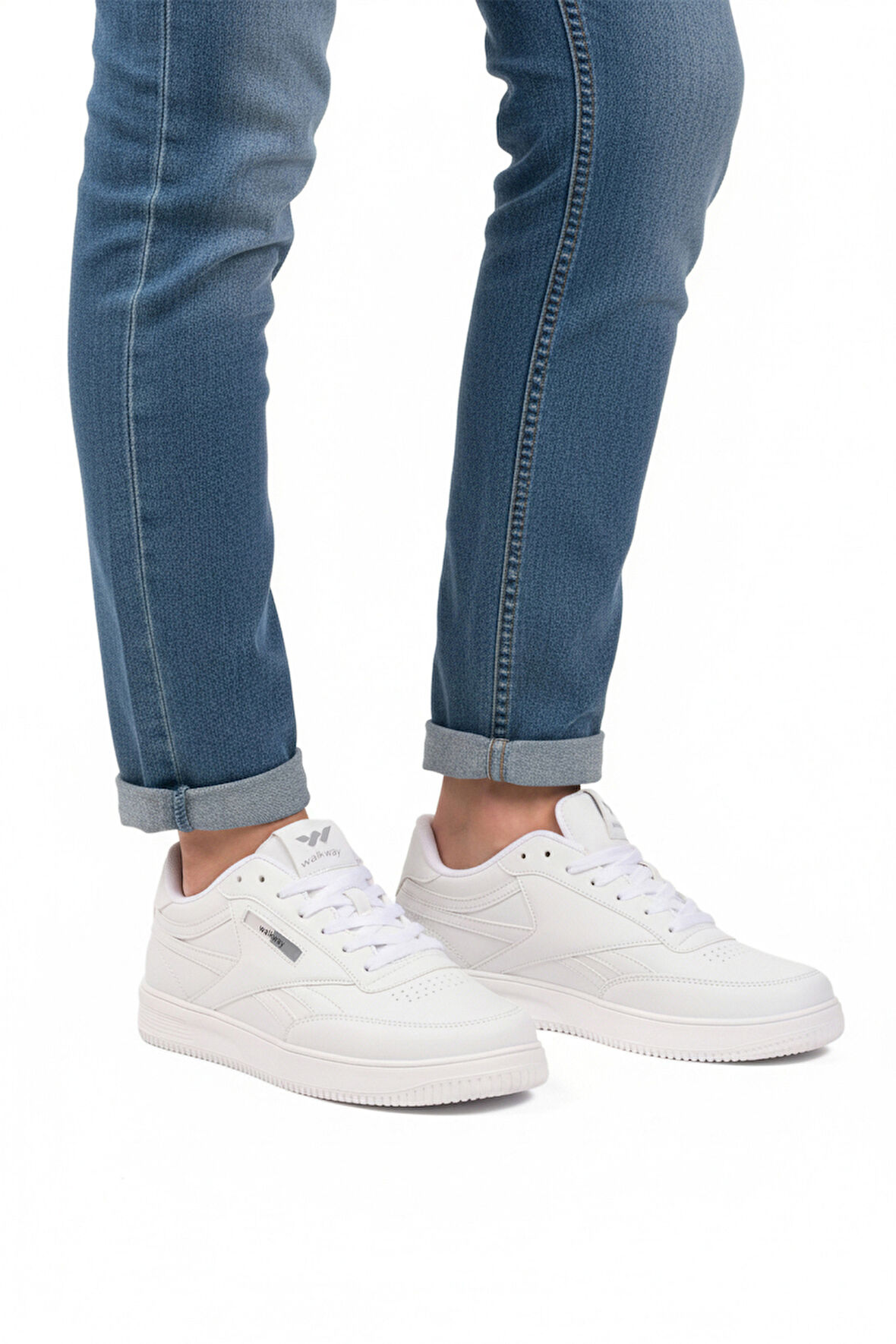 Walkway Beyaz Bağcıklı Erkek Spor Ayakkabı