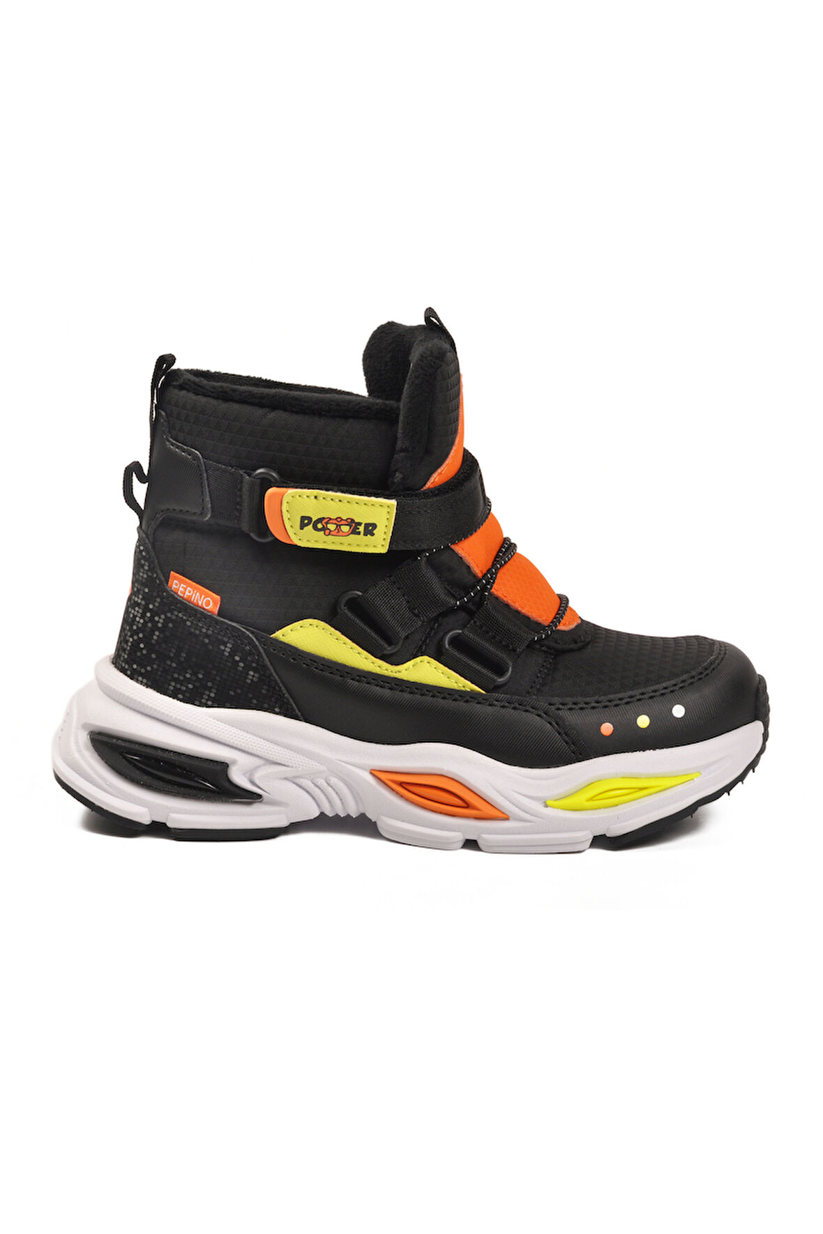 Pepino Siyah Cırtlı İçi Polarlı Erkek Çocuk Sneaker Bot