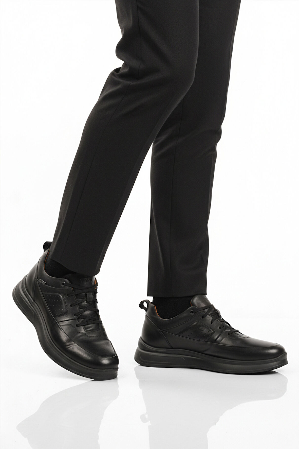 Dr.Flexer Siyah Hakiki Deri Ortopedik Erkek Casual Ayakkabı