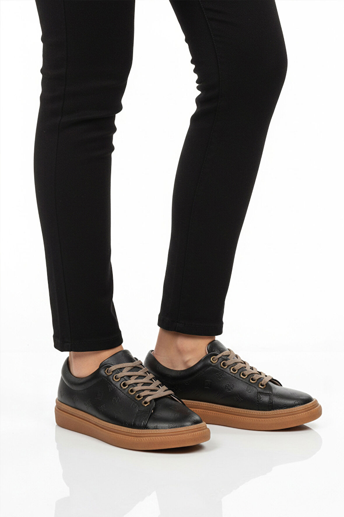 Pierre Cardin Siyah Bağcıklı Kadın Casual Ayakkabı