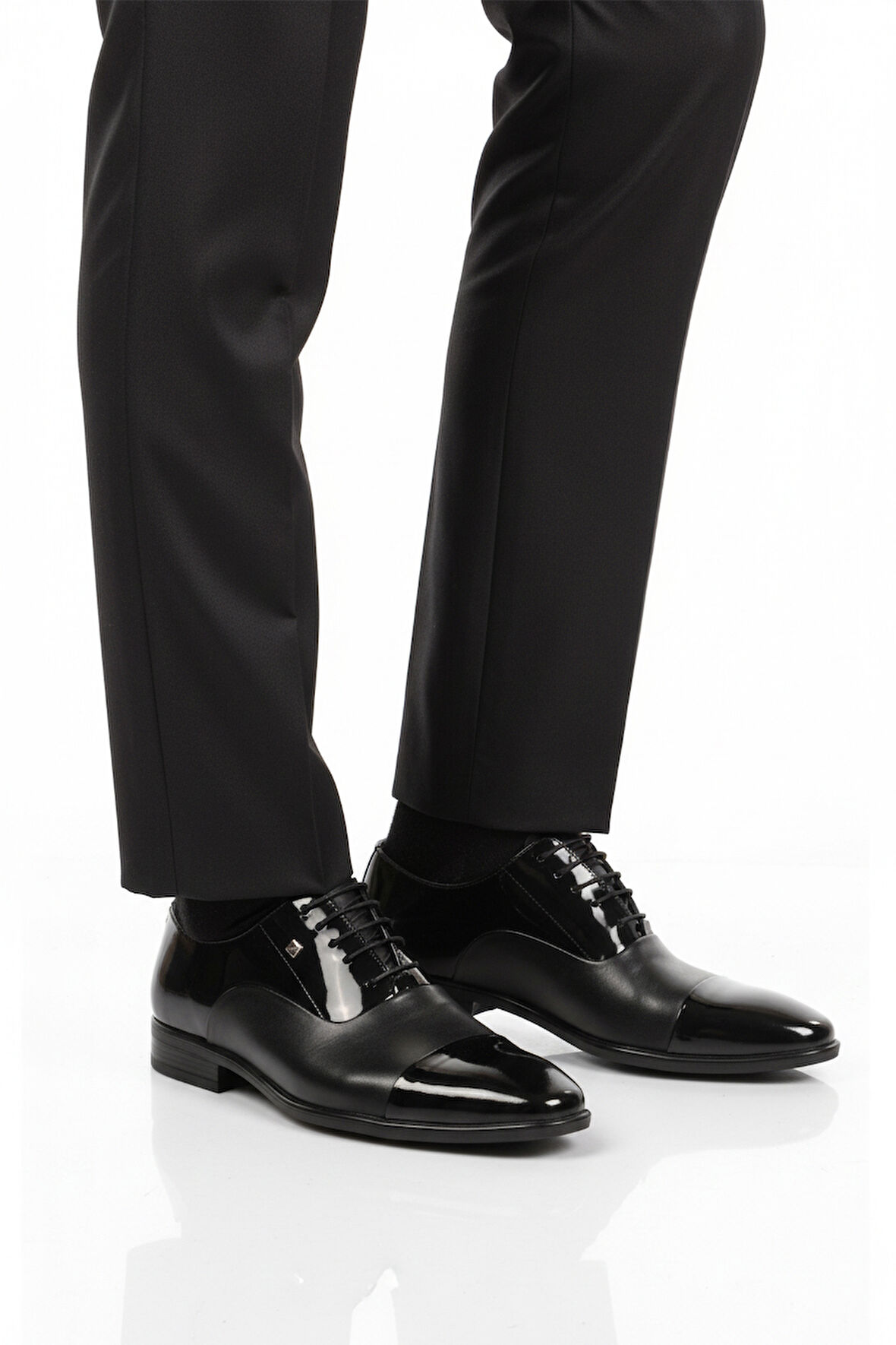 Fosco Siyah Rugan Hakiki Deri Erkek Klasik Ayakkabı