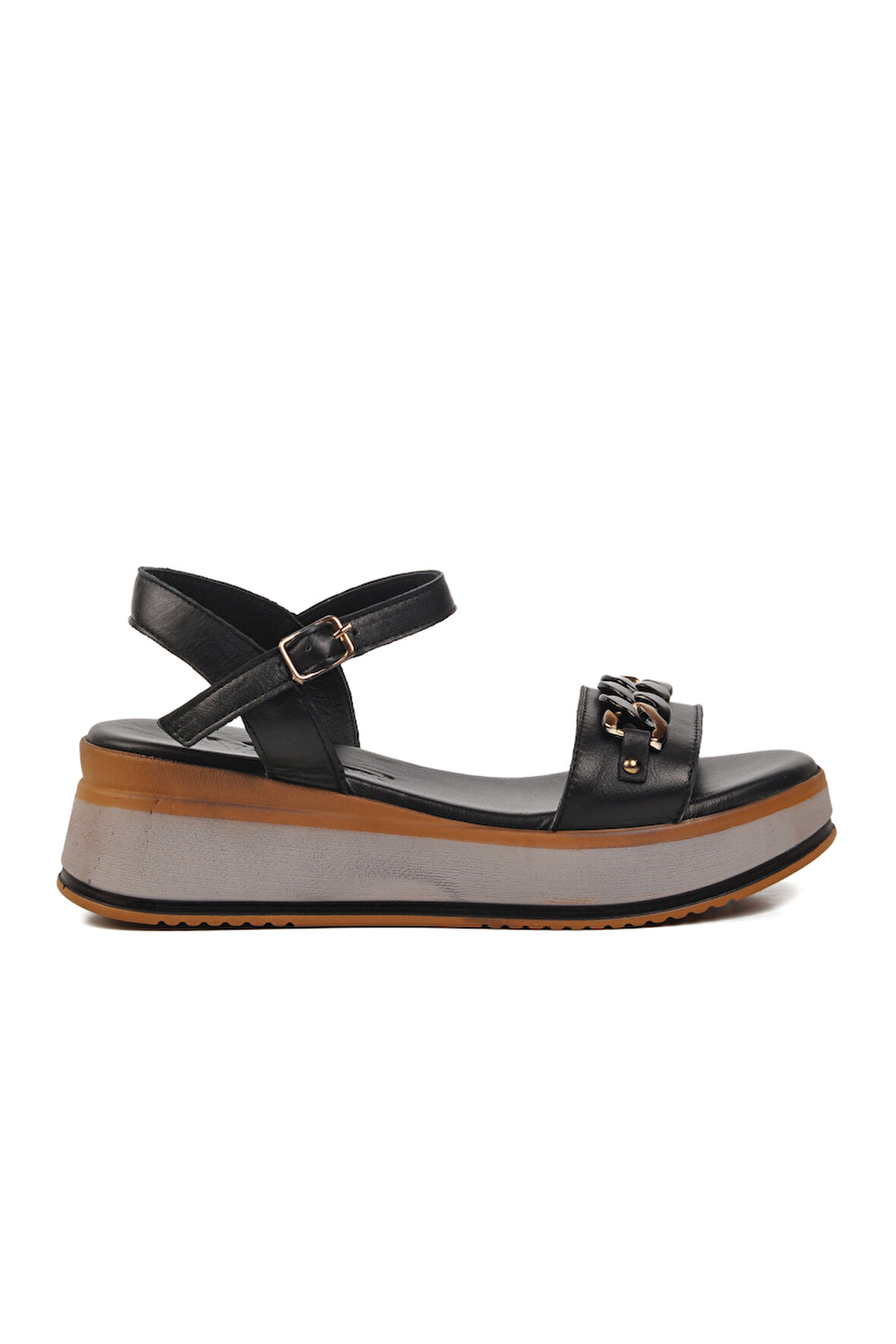 Voyager Siyah Kadın Düz Sandalet