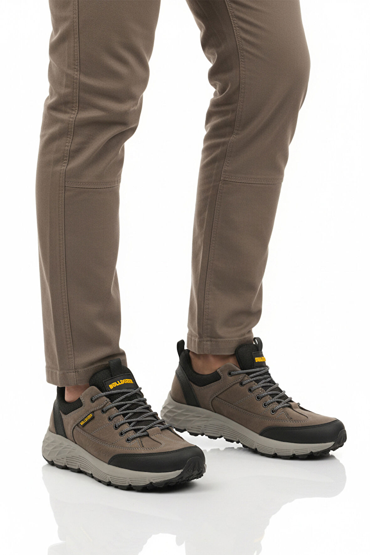 Bulldozer Gri Nubuk Hakiki Deri Erkek Outdoor Ayakkabı