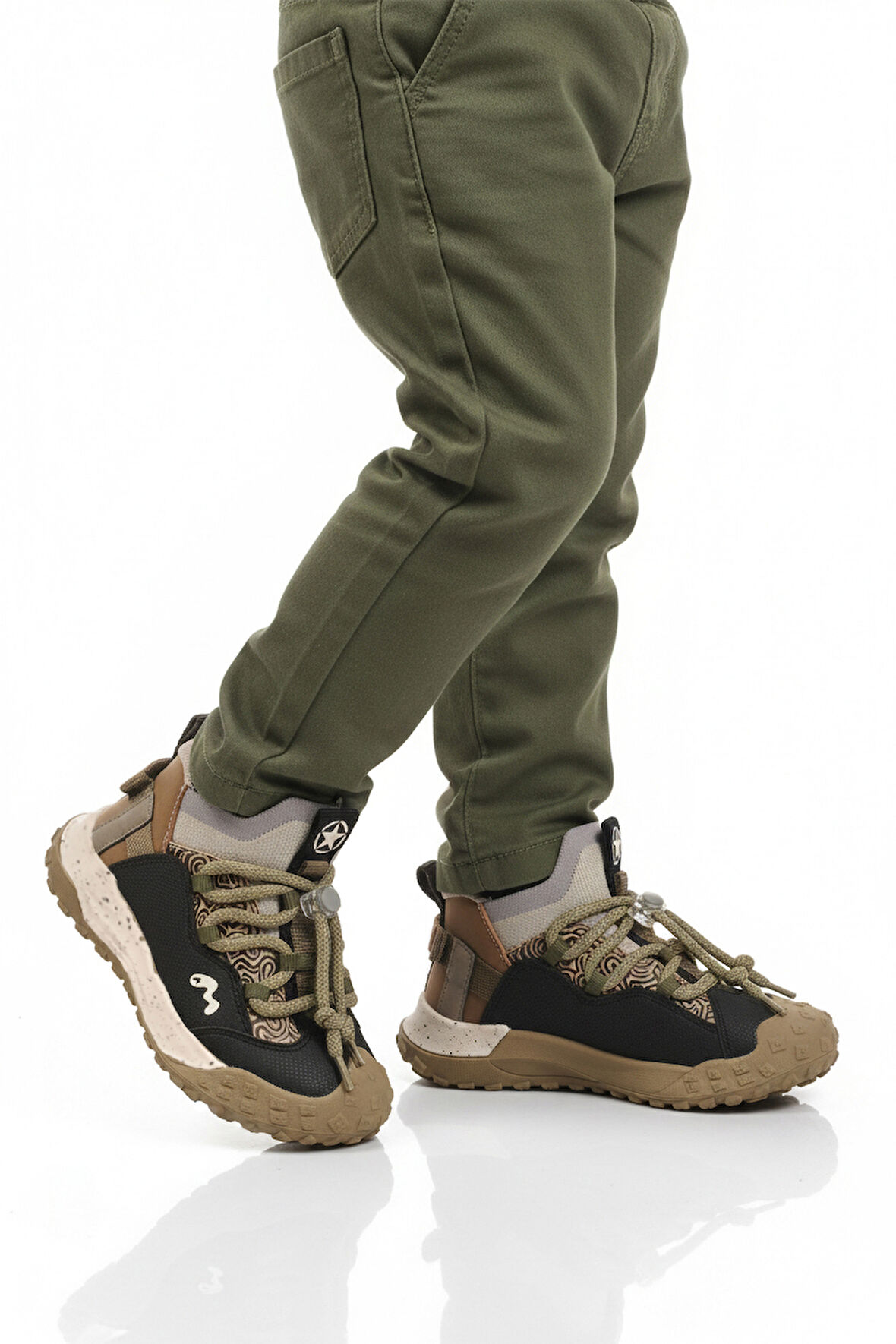 Marcokids Siyah Bağcıklı Erkek Çocuk Hi Sneaker