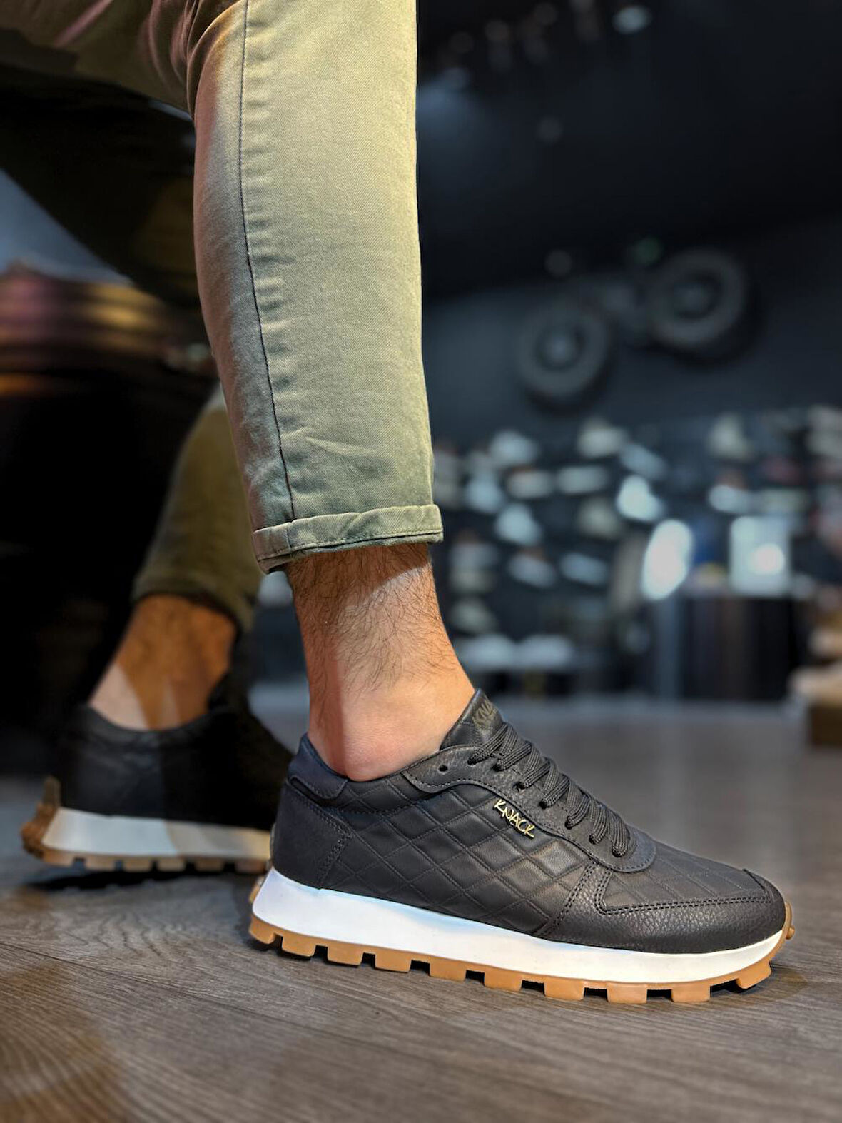 Pabucmarketi Erkek Günlük Ayakkabı Siyah Kapitone