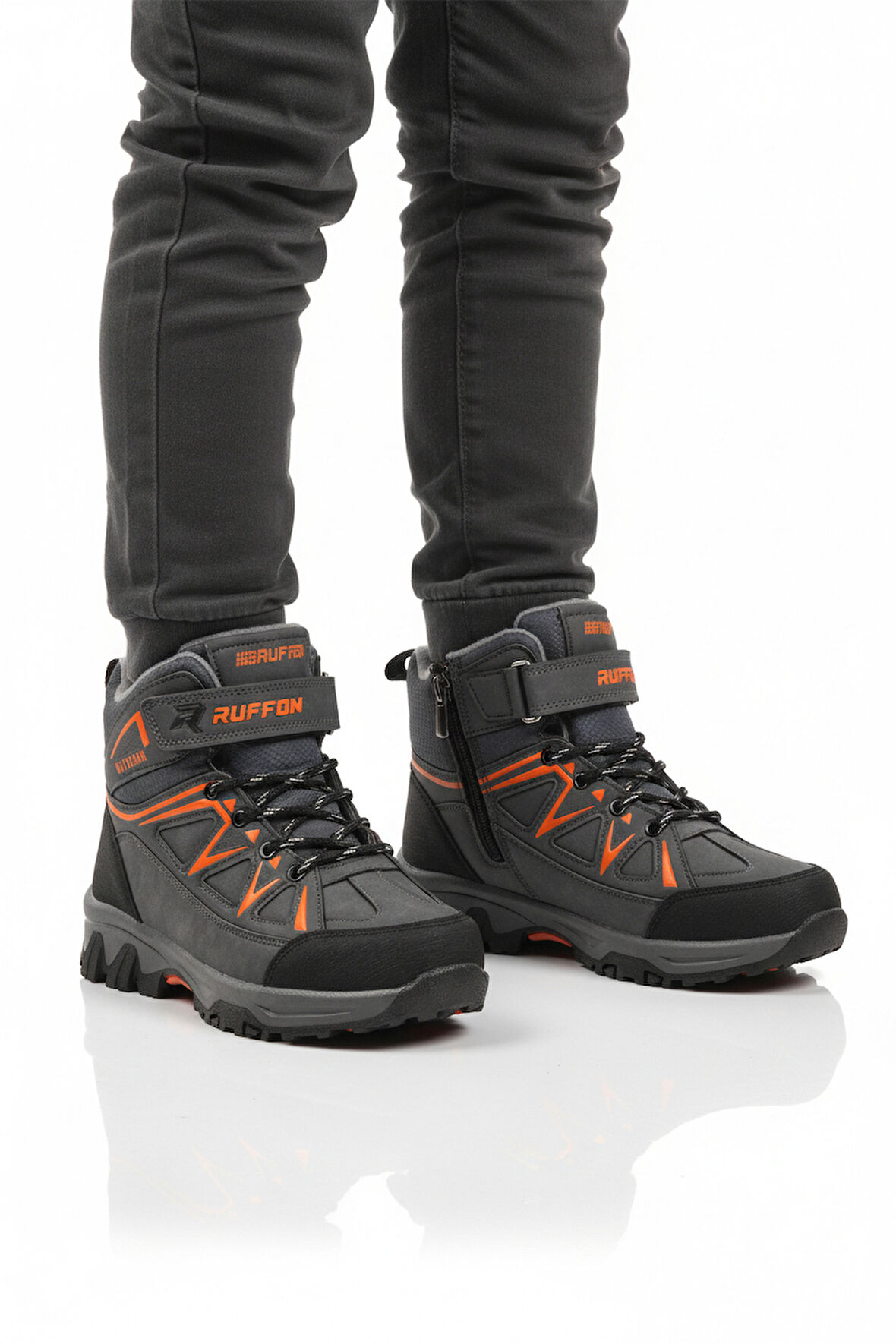 Aspor Füme Turuncu Polarlı Erkek Çocuk Sneaker Bot