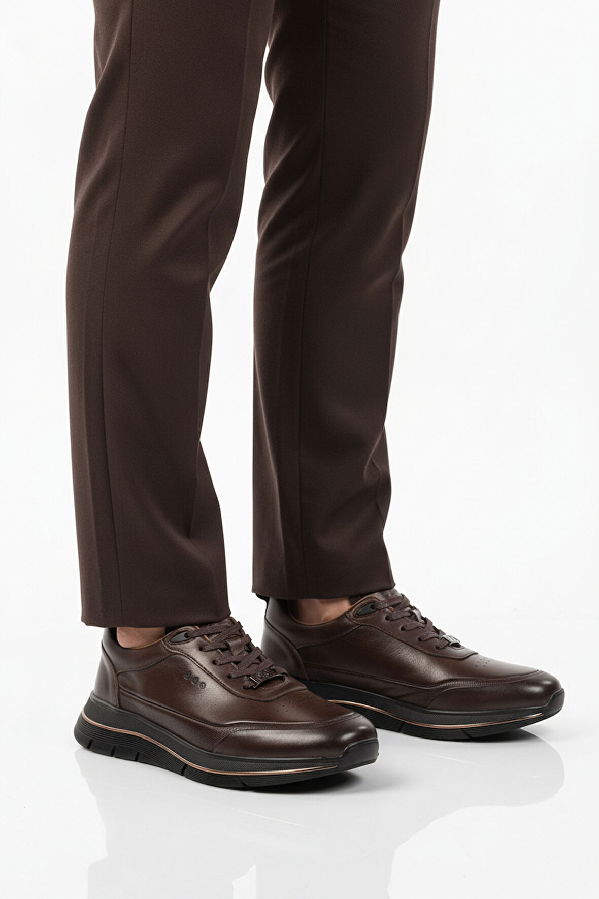 Marcomen Kahve Hakiki Deri Bağcıklı Erkek Casual Ayakkabı