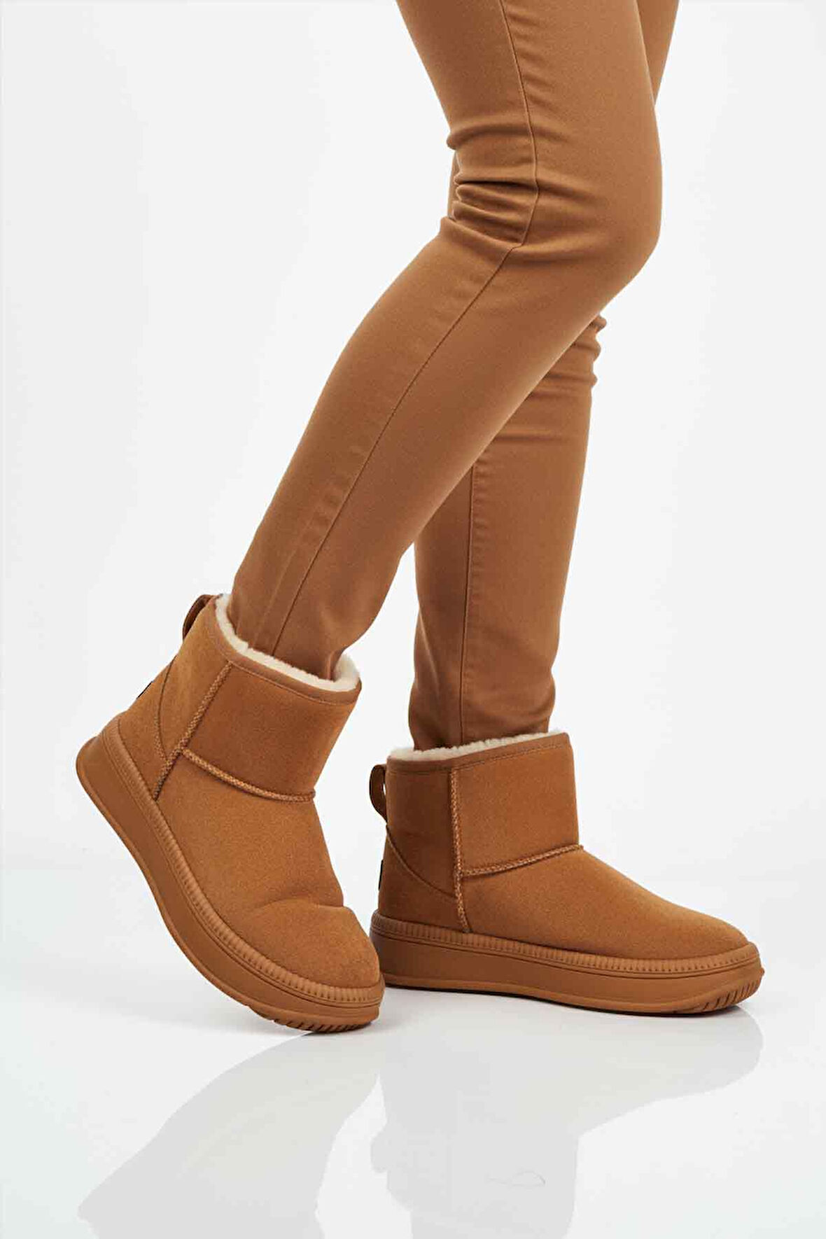 Aspor Taba Kürklü Kadın Düz Bot