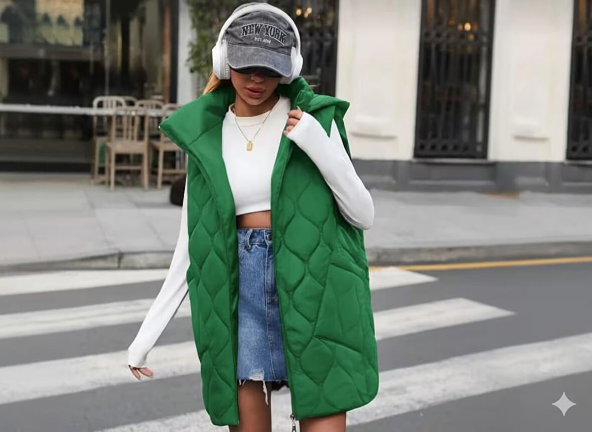 kapşonlu kapitone yelek