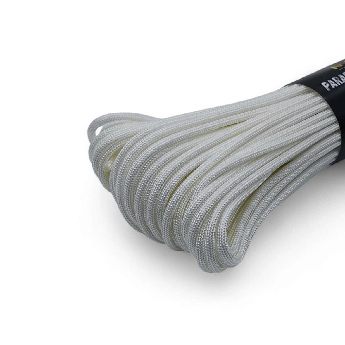 Polyester Paracord İp 4 mm Beyaz Renk 30 Metre