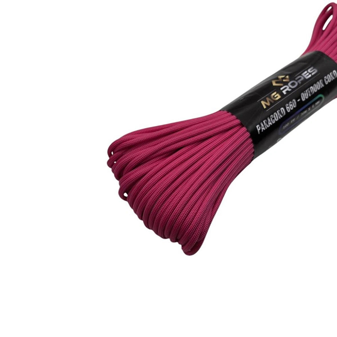 Polyester Paracord İp 660 Lb 4 mm Fuşya 30 Metre