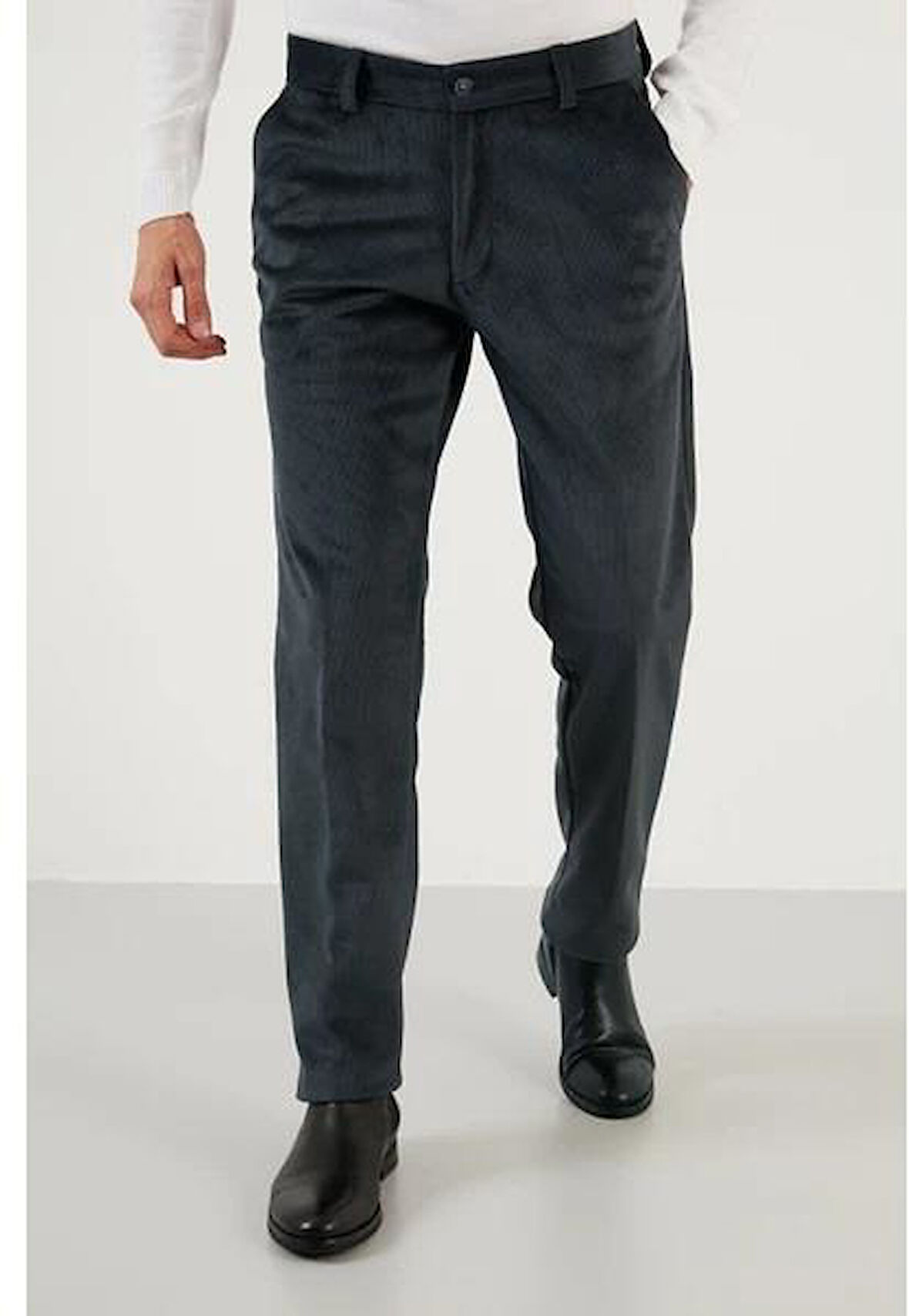 Captiva Erkek Rahat Kesim Yüksek Kalite Klasik Kışlık Kalın Içi Polarlı Termal Kadife Pantolon Baba Fitilli