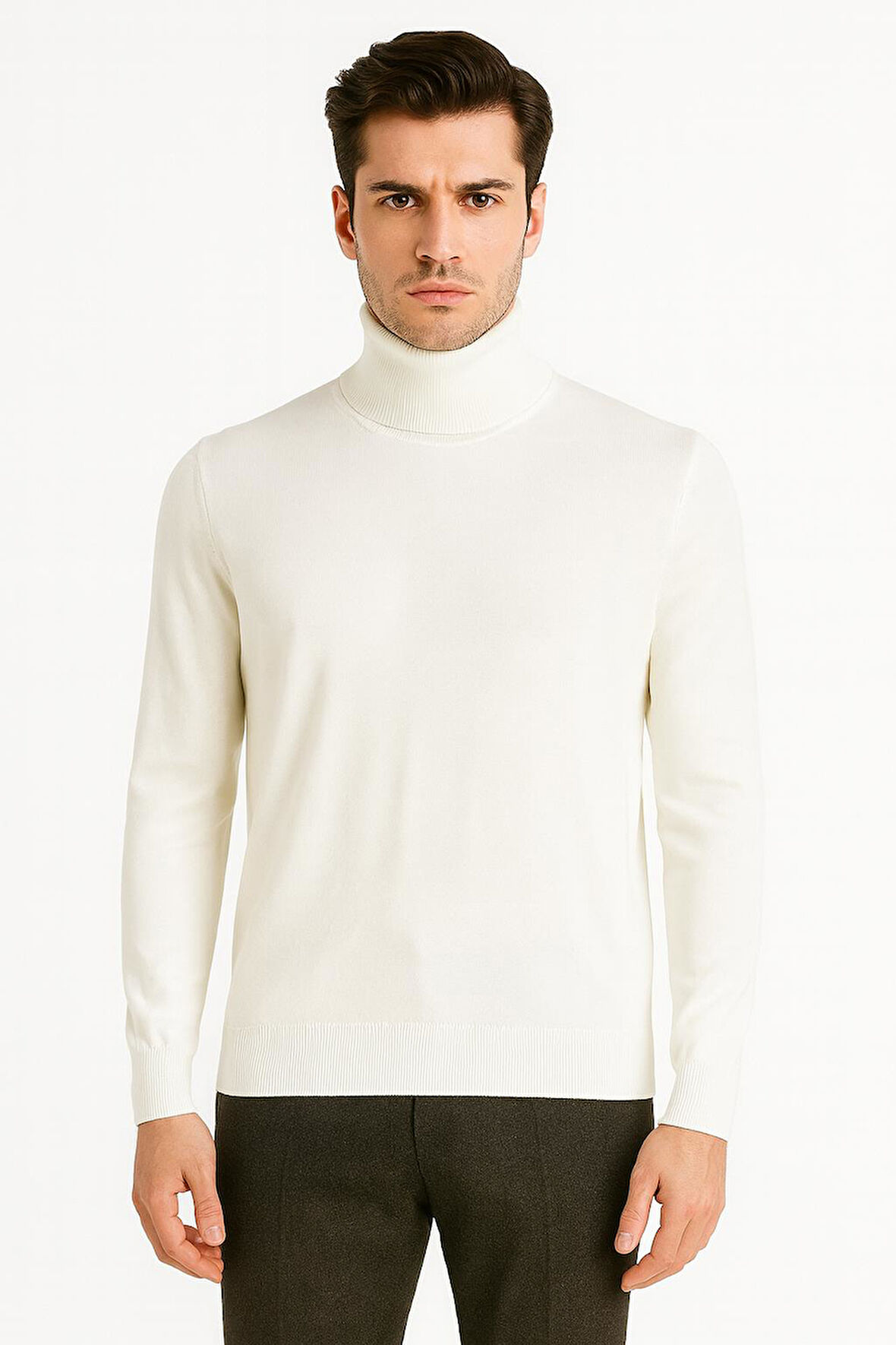 Huffa Erkek Slim Fit Boğazlı Erkek Triko-7430