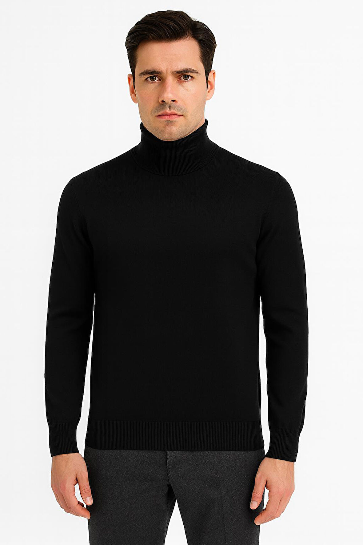 Huffa Erkek Slim Fit Boğazlı Erkek Triko-7430