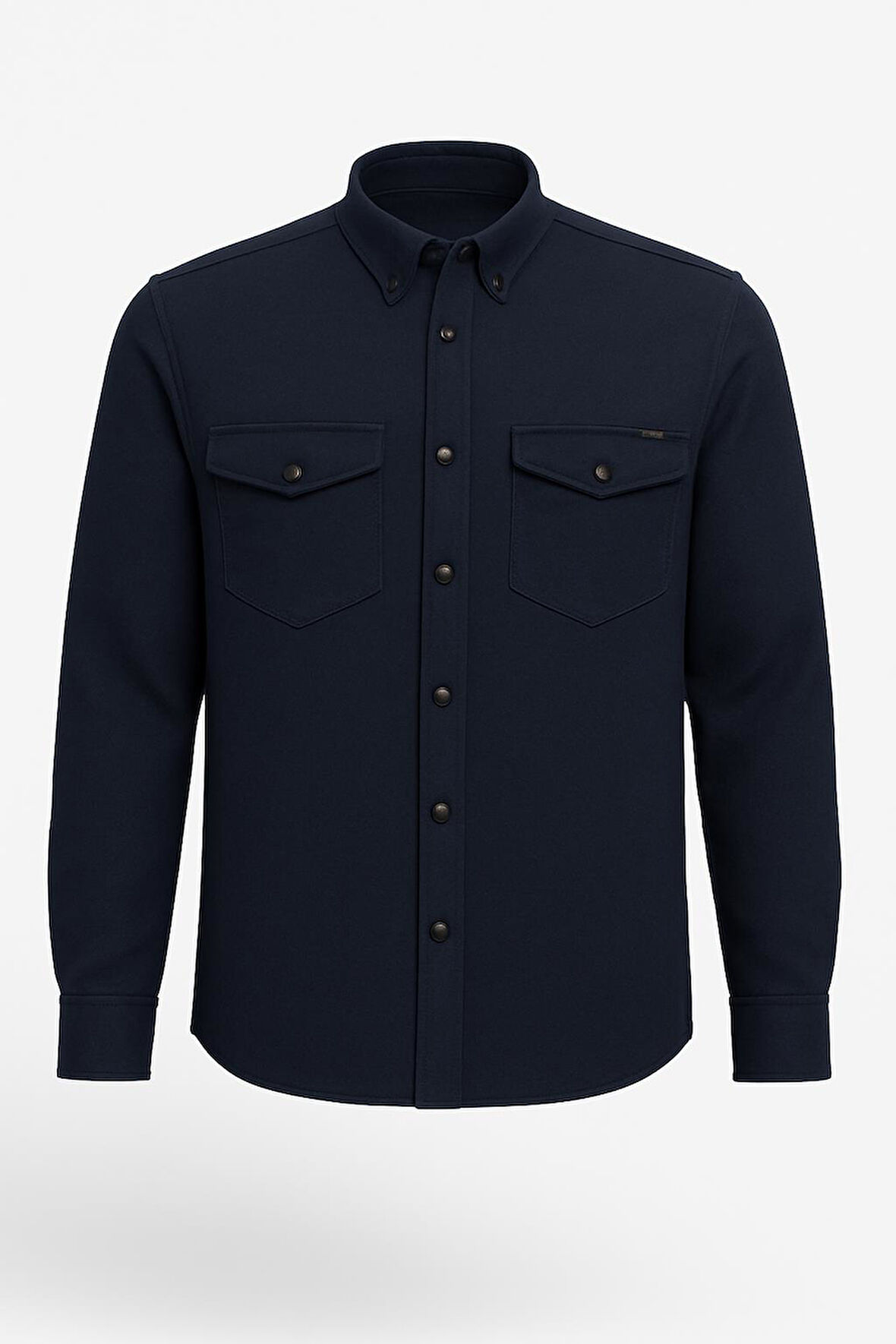 Yxc Uzun Kol Slim Fit Erkek Örme Cepli Gömlek - 7438