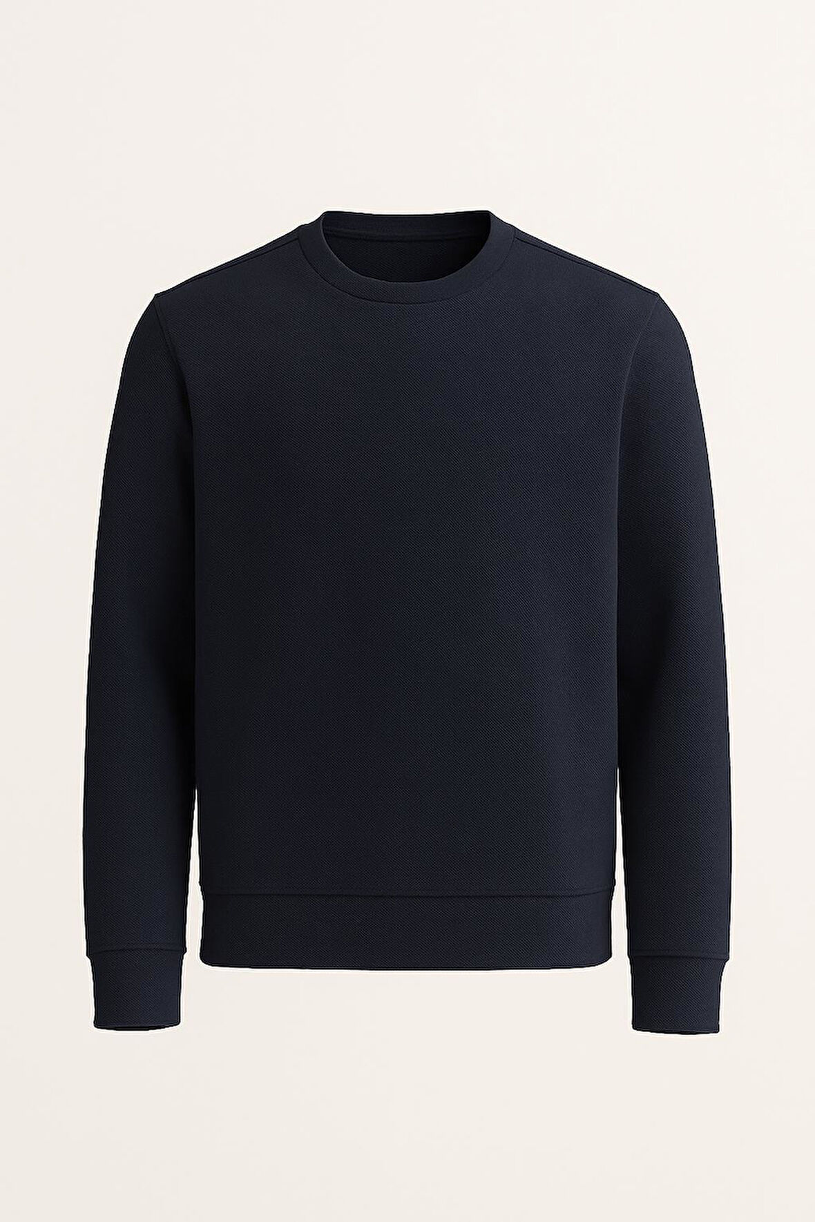 Troy Erkek Slim Fit Uzun Kol Sıfır Yaka Sweatshırt-7442