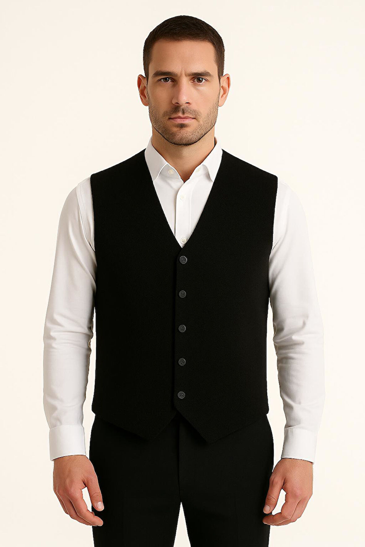 Herman Slim Fit Erkek Düğmeli Triko Yelek - 7461