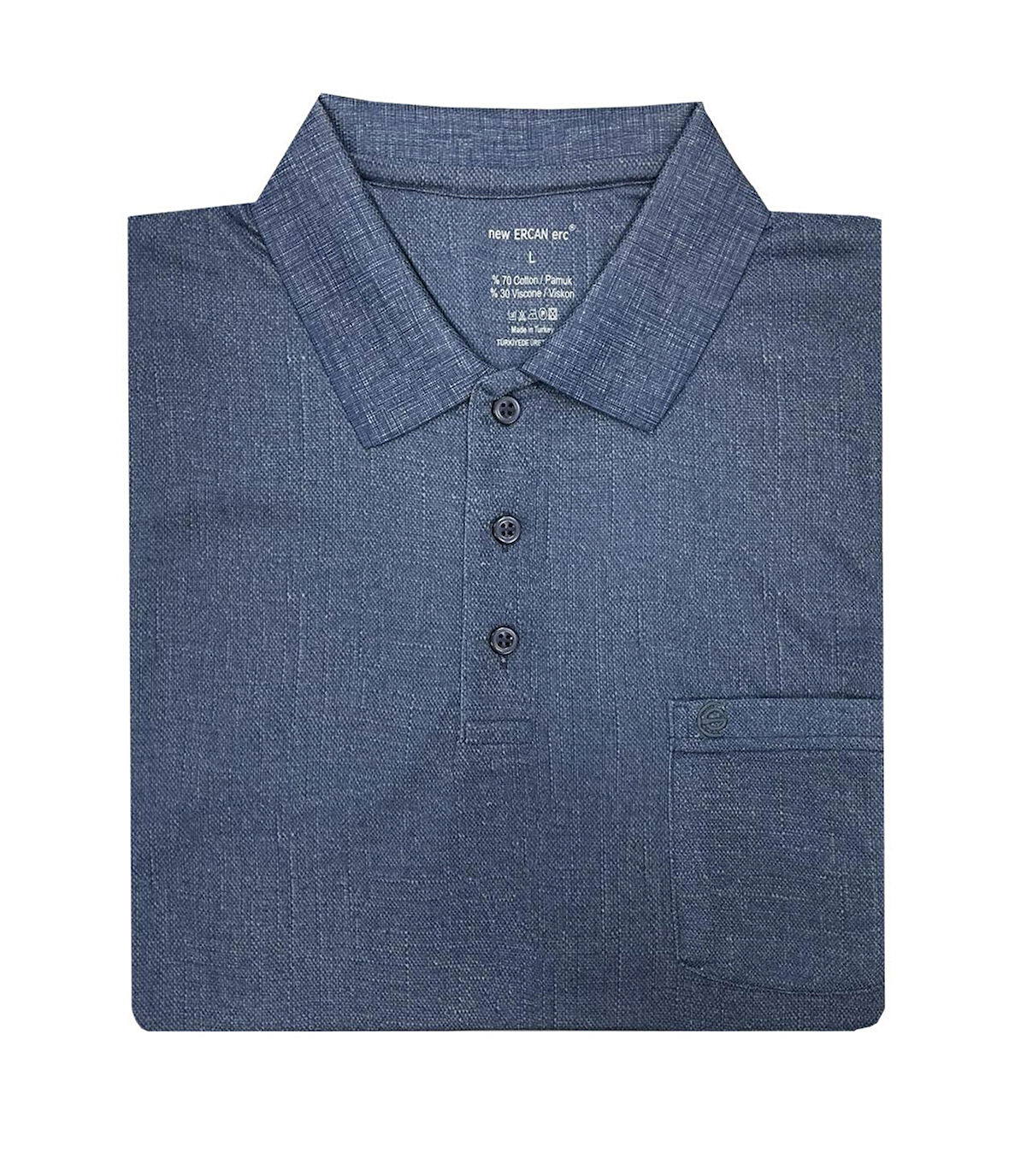 Ercan Yakalı Klasik Fit Kısa Kol Erkek Tişört 7342