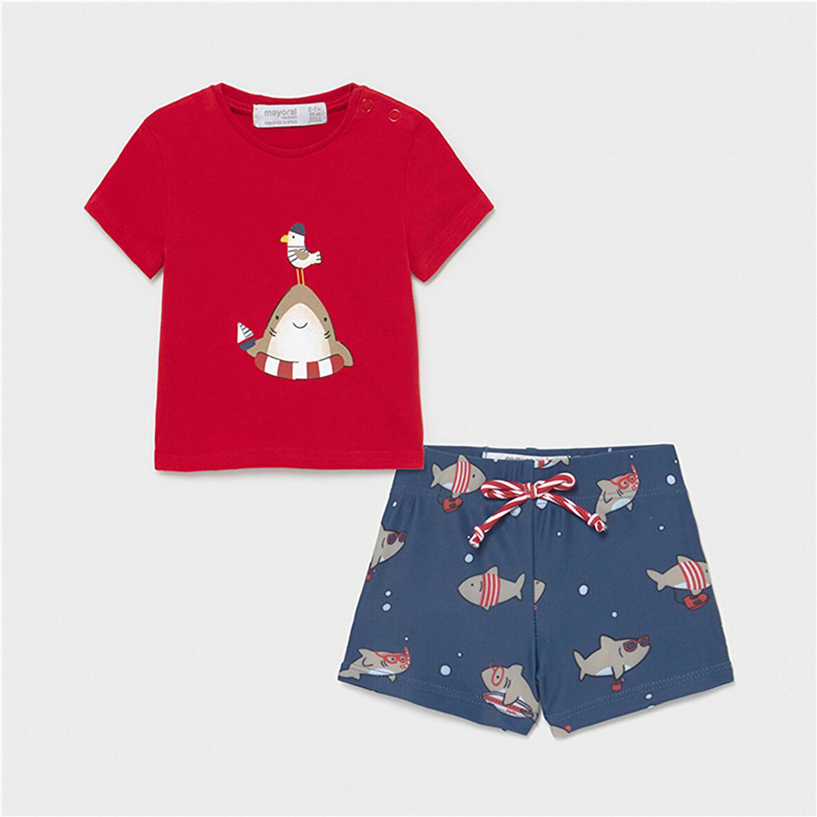 Mayoral   erkek bebek şort mayo t-shırt 2 li set