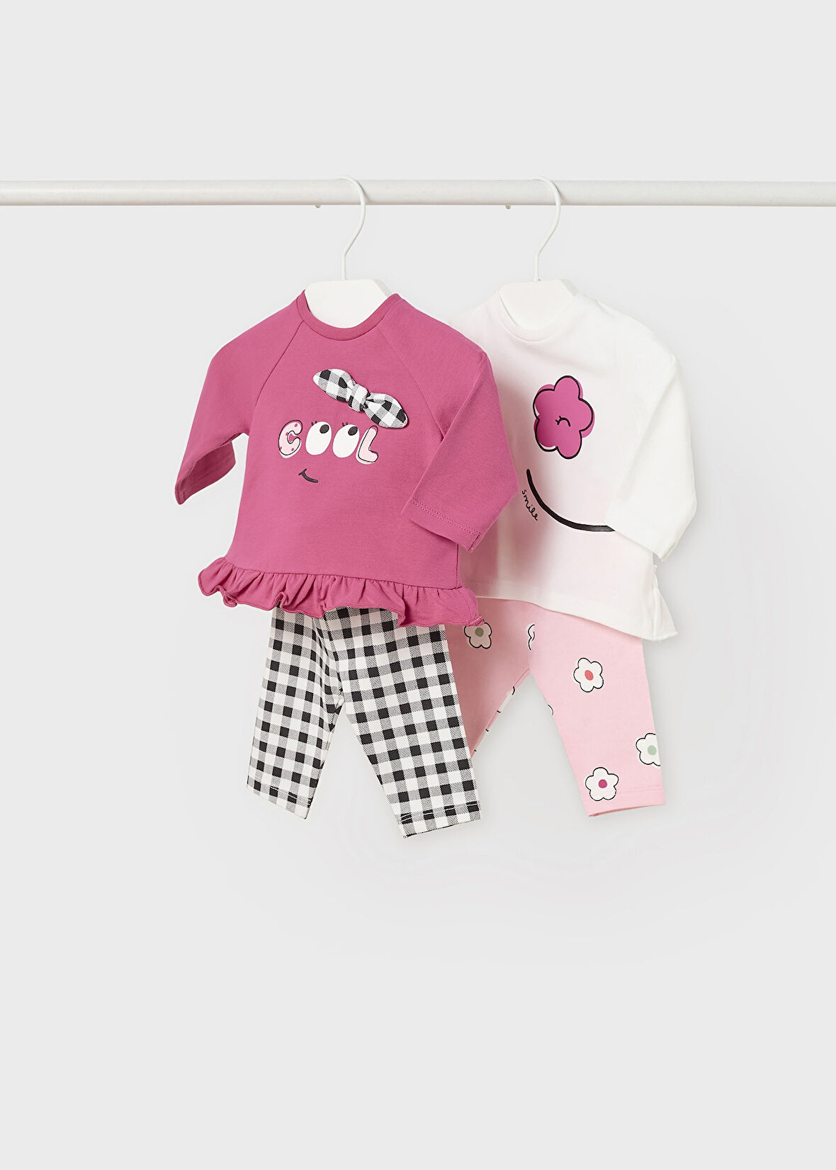 Mayoral kız bebek yazlık tayt tişört 4  lü set 1744