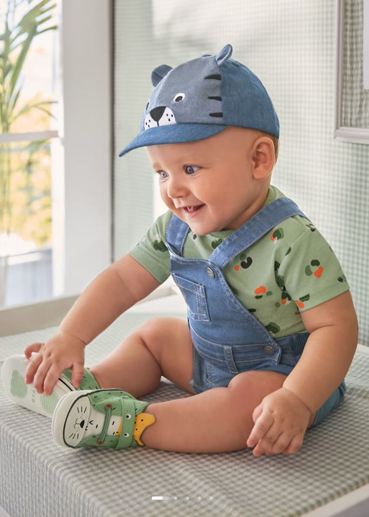 Mayoral erkek bebek denim solapet tişört 2 li set 1628