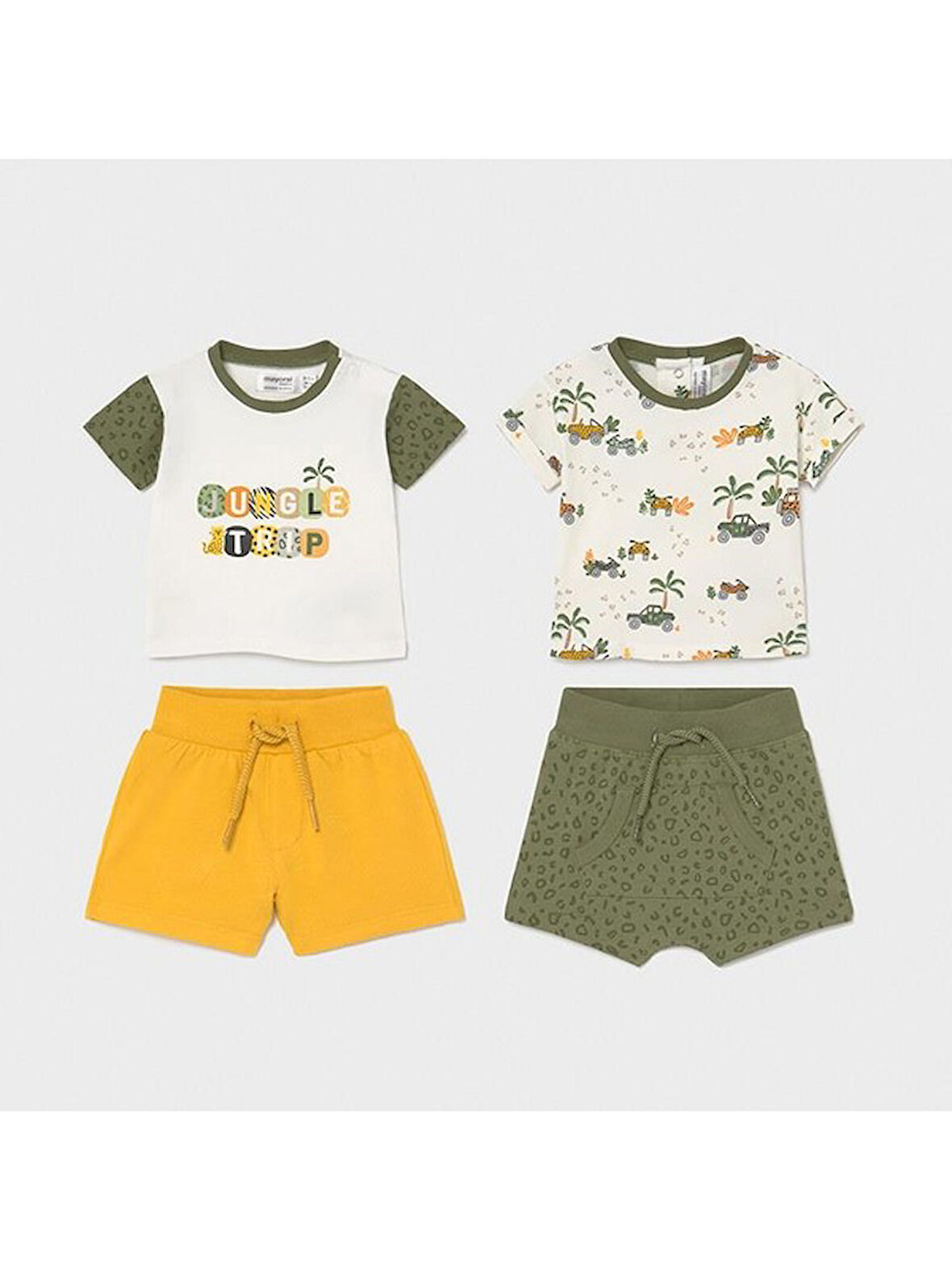 Mayoral erkek bebek tişört şort 4 lü set 1657