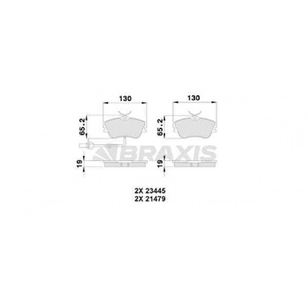 Vag On Fren Balatası (15) Transporter T4 90>03 (kablolu) - Braxıs Ab0238