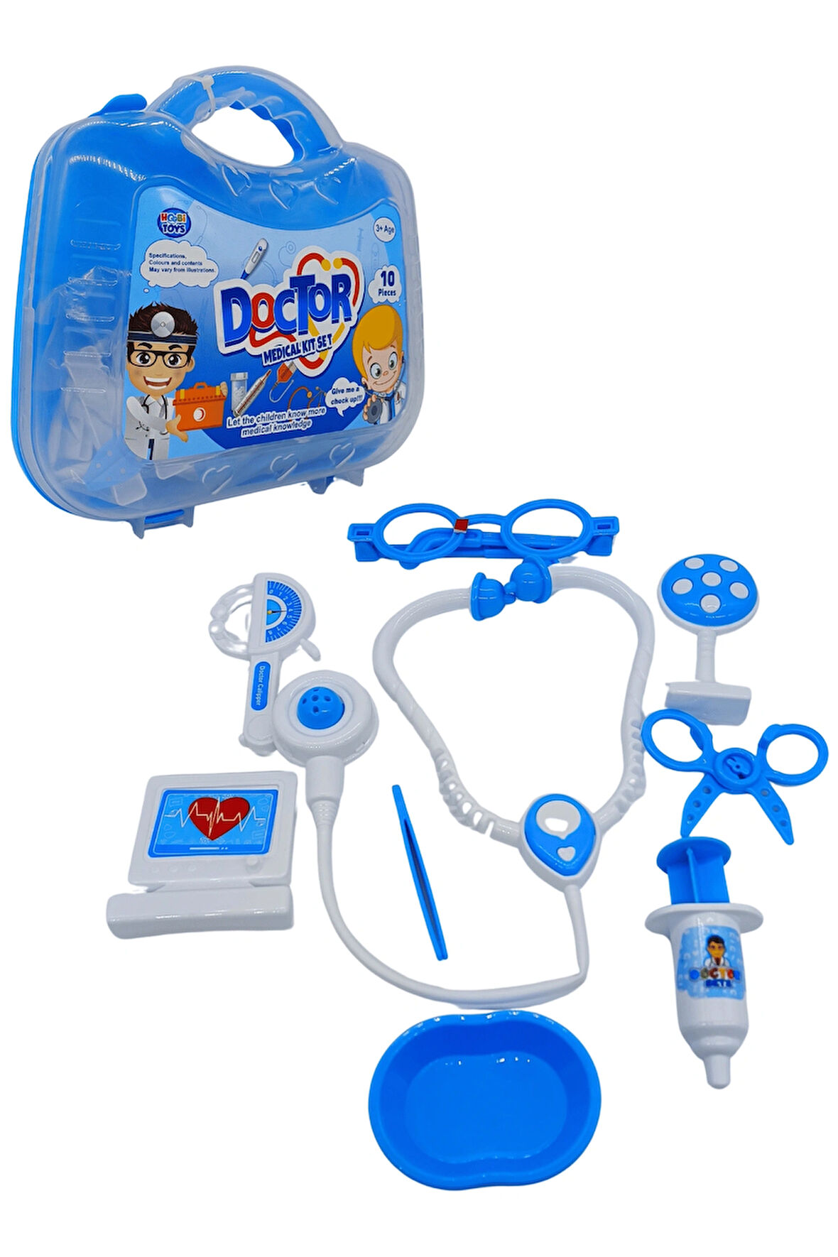 Hobi Toys  Çantalı Erkek Doktor Seti | Tıbbi Oyun Seti | 3+ Yaş Rol Yapma Oyuncak HB-15923