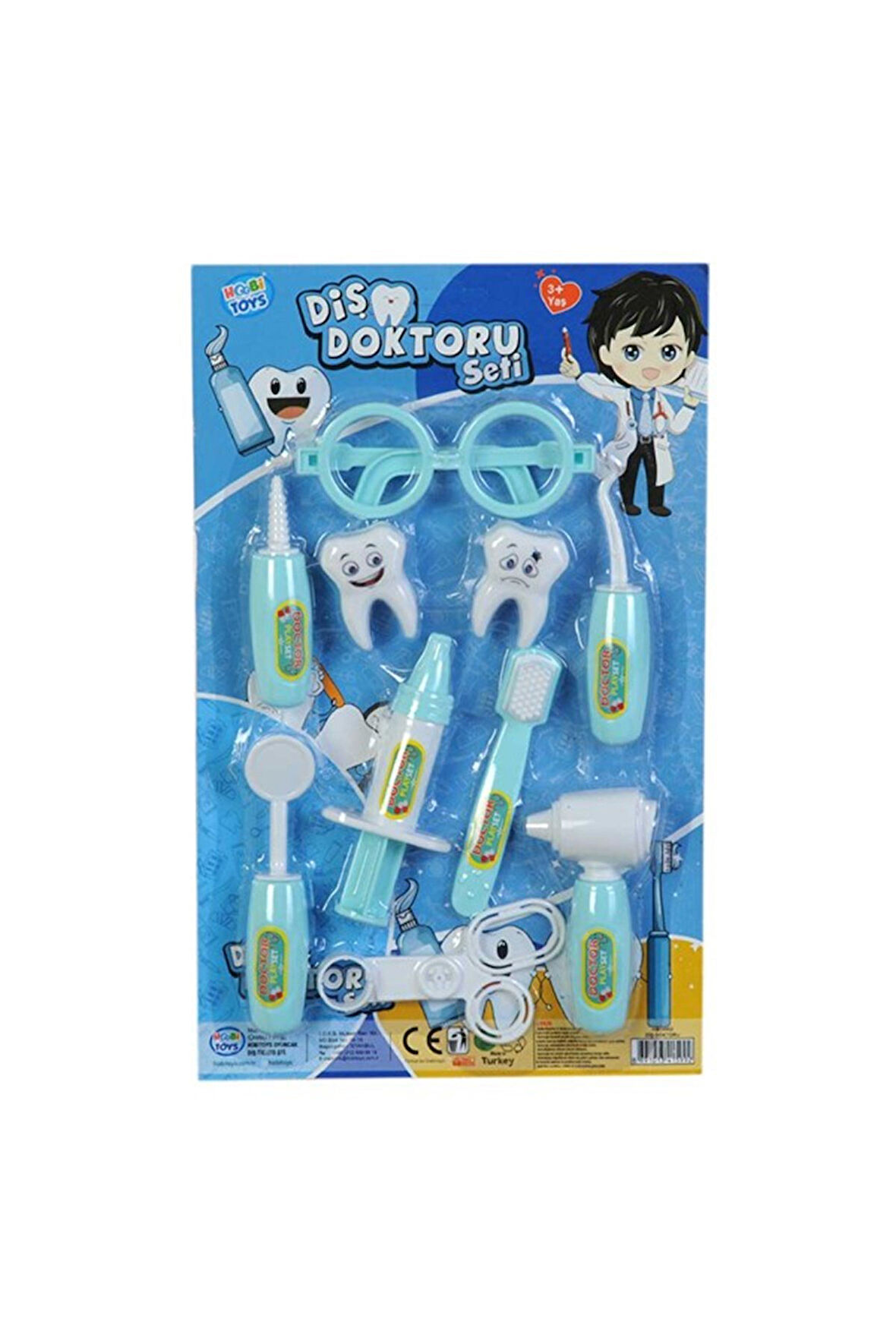 Oyuncak 10 Parçalı Diş Doktoru Seti – Çocuklar İçin Eğitici ve Eğlenceli Mavi