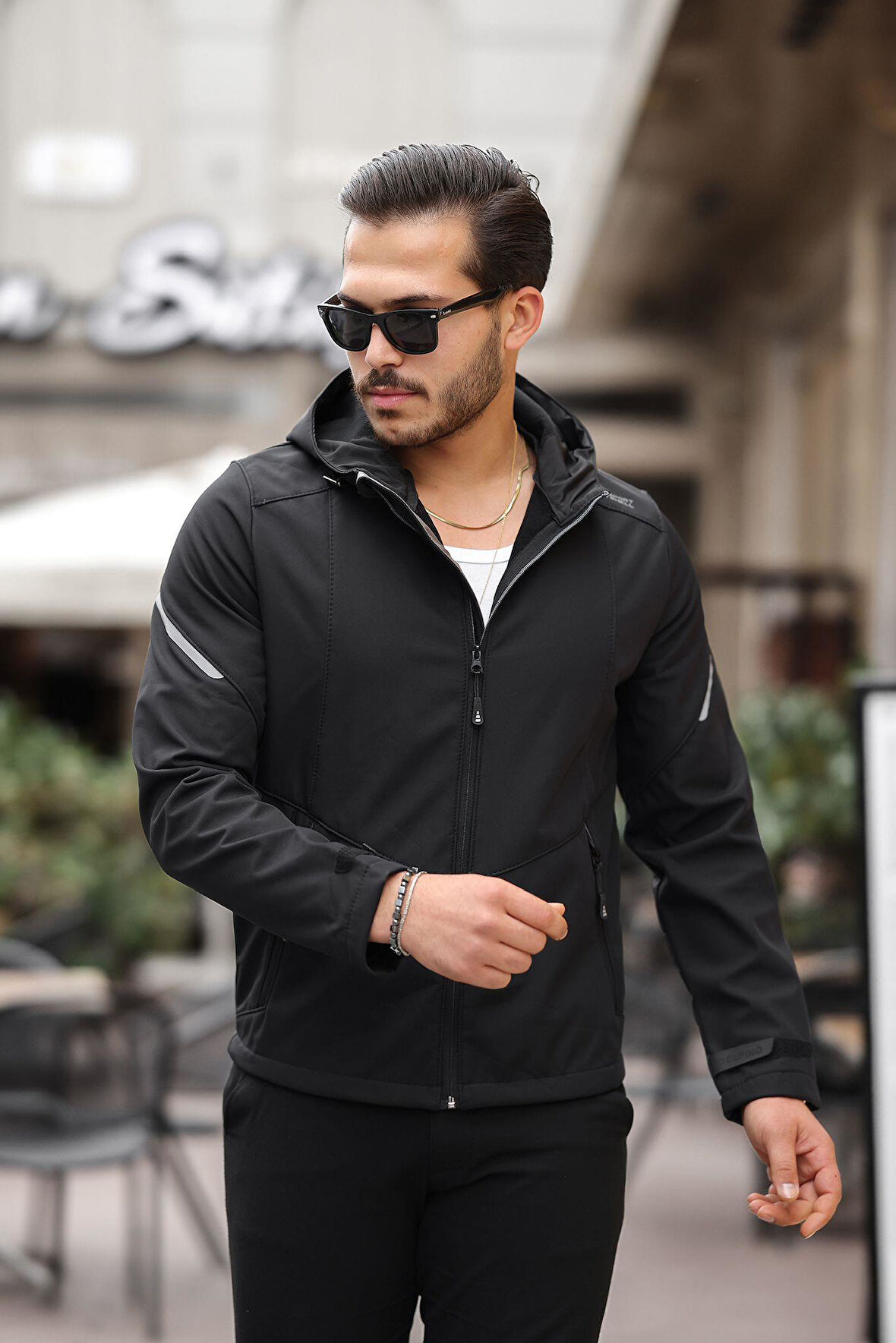 Delpino Su ve Rüzgar Geçirmez Termal Softshell Erkek Mont-7016