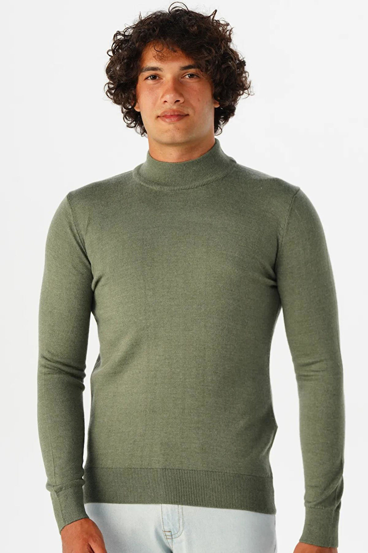 Regular Fit Yarım Balıkçı Yaka Basic Triko Kazak-7123