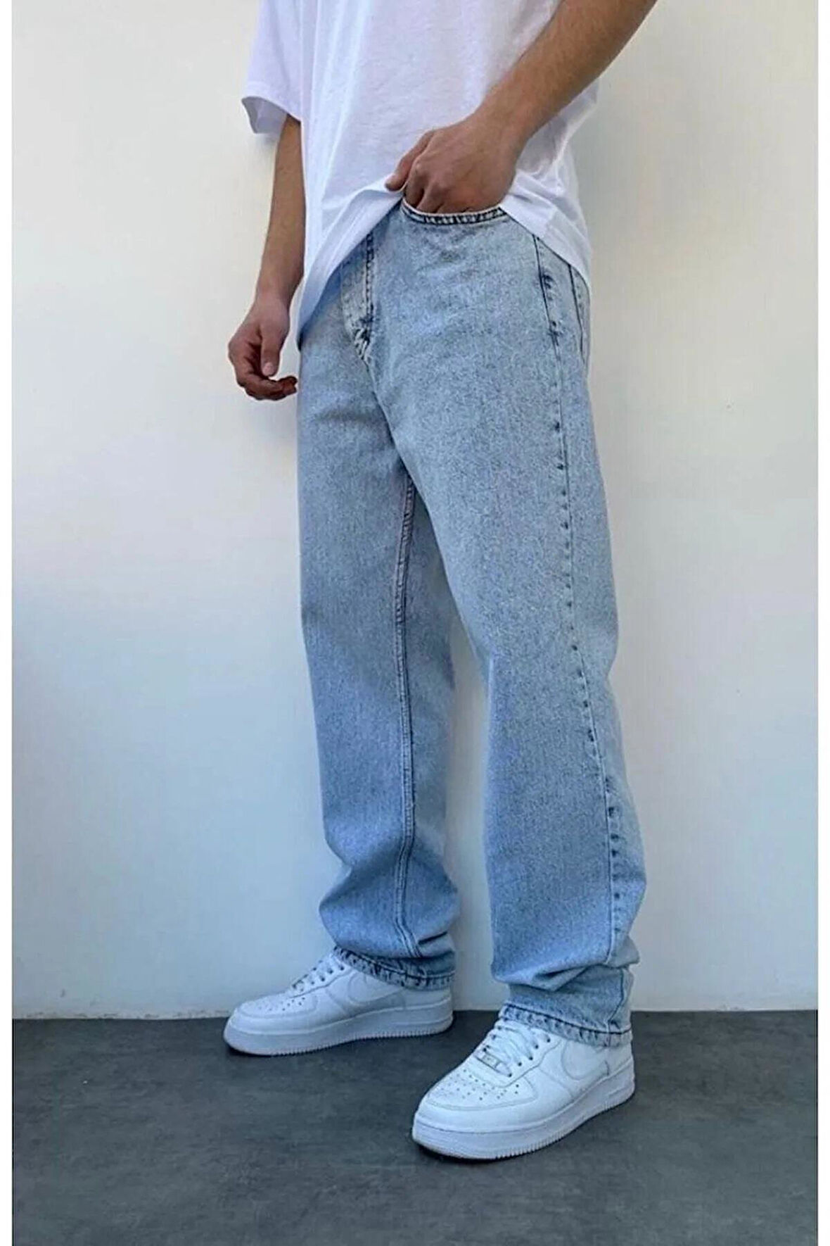 Pause Denim Mavi Baggy Jean Pantolon-7180