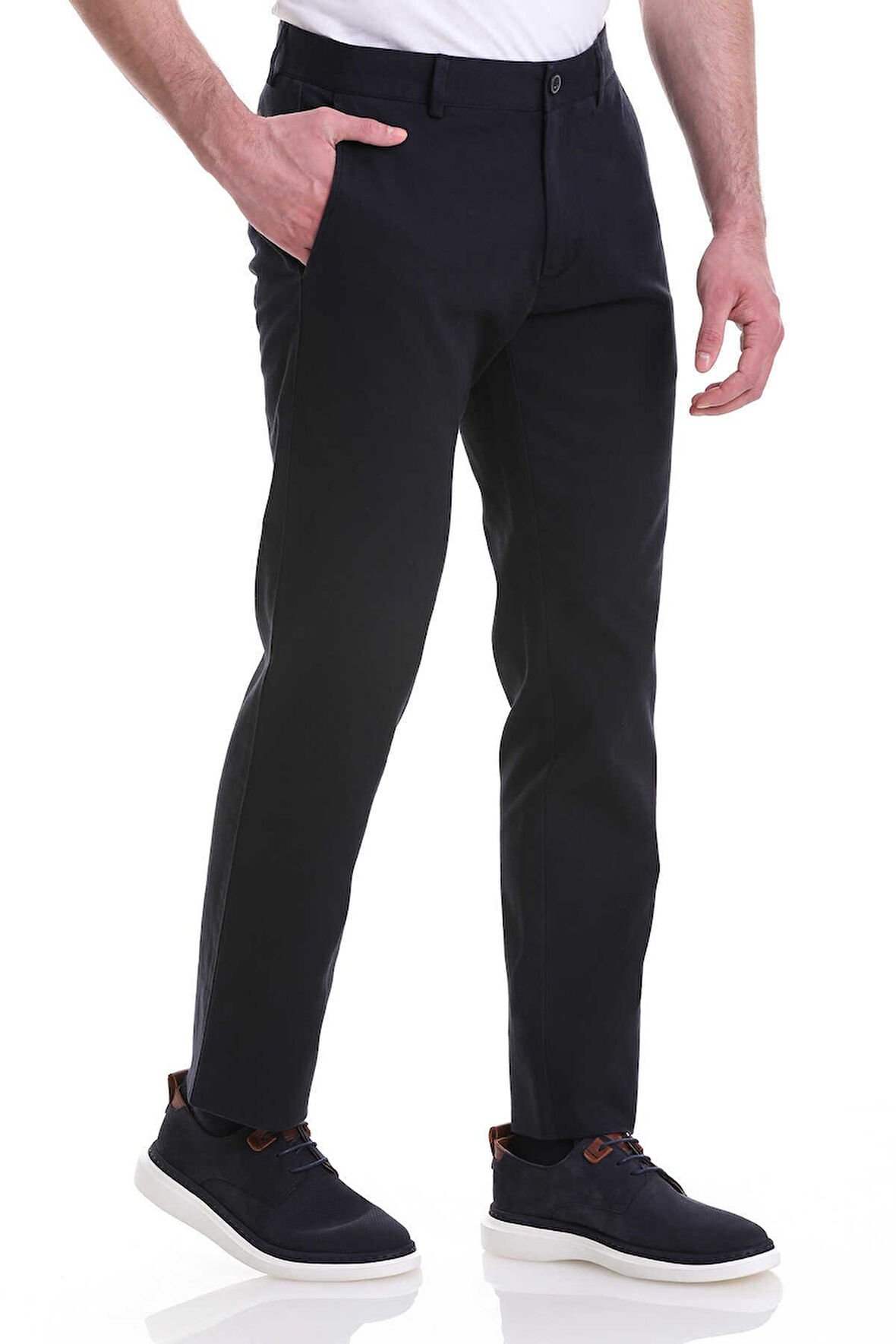 Avasar Erkek Lacivert Regular Fit Keten Pantolon-7230