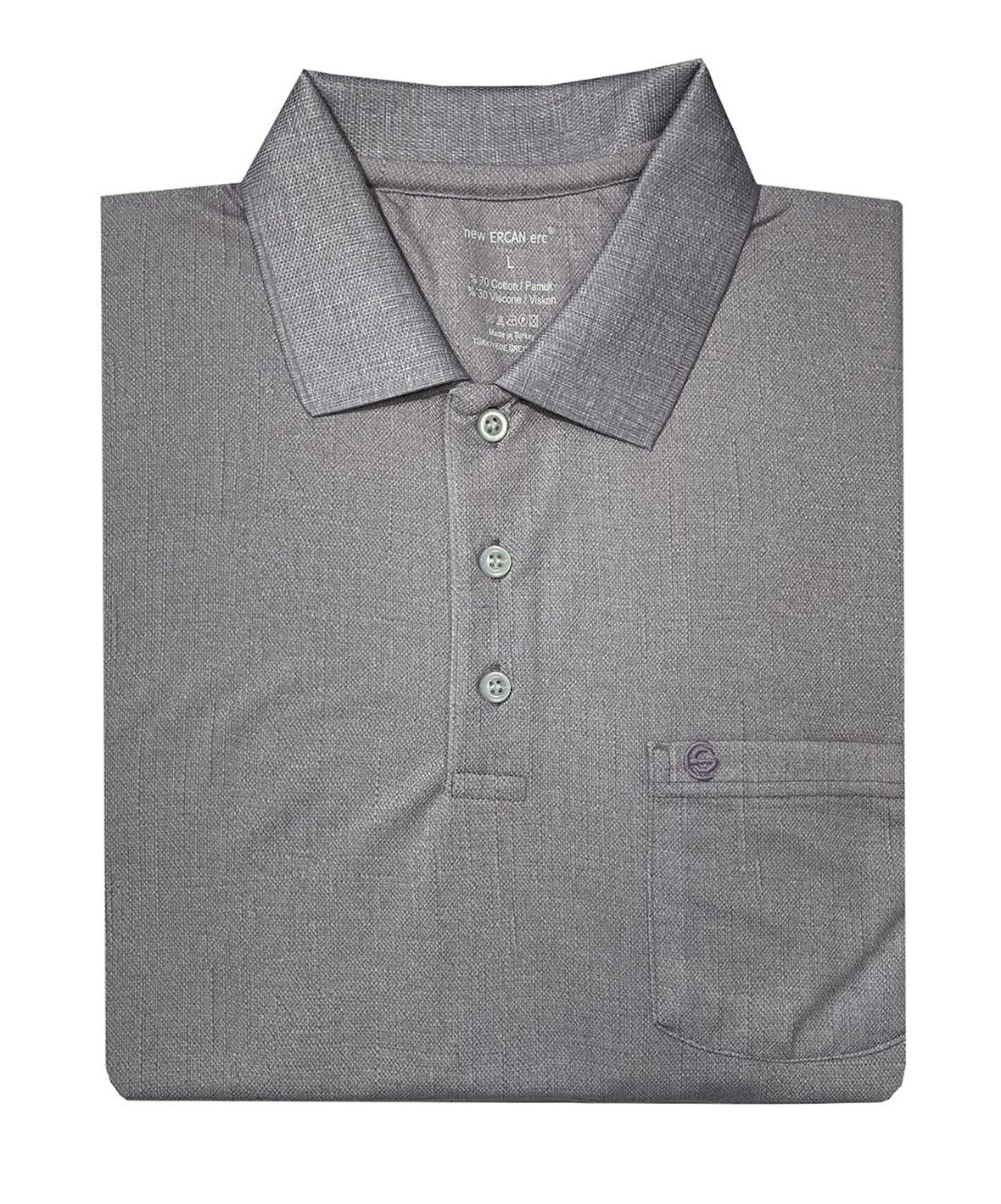 Ercan Yakalı Klasik Fit Kısa Kol Erkek Tişört-7238